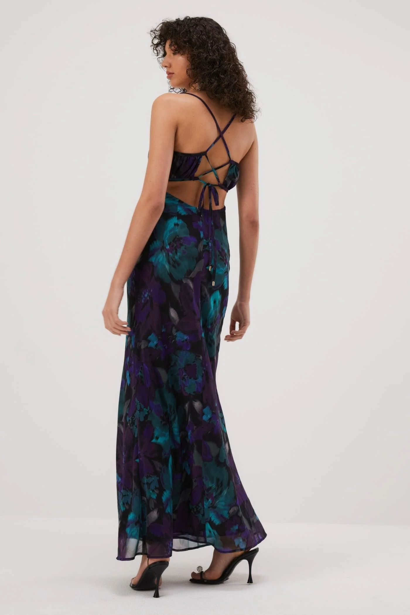 Misha Chita Georgette Maxi Dress - Water Color Floral - Image 2