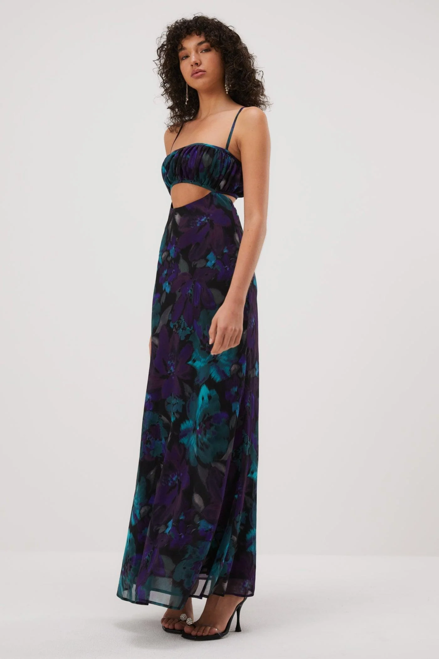 Misha Chita Georgette Maxi Dress - Water Color Floral - Image 3