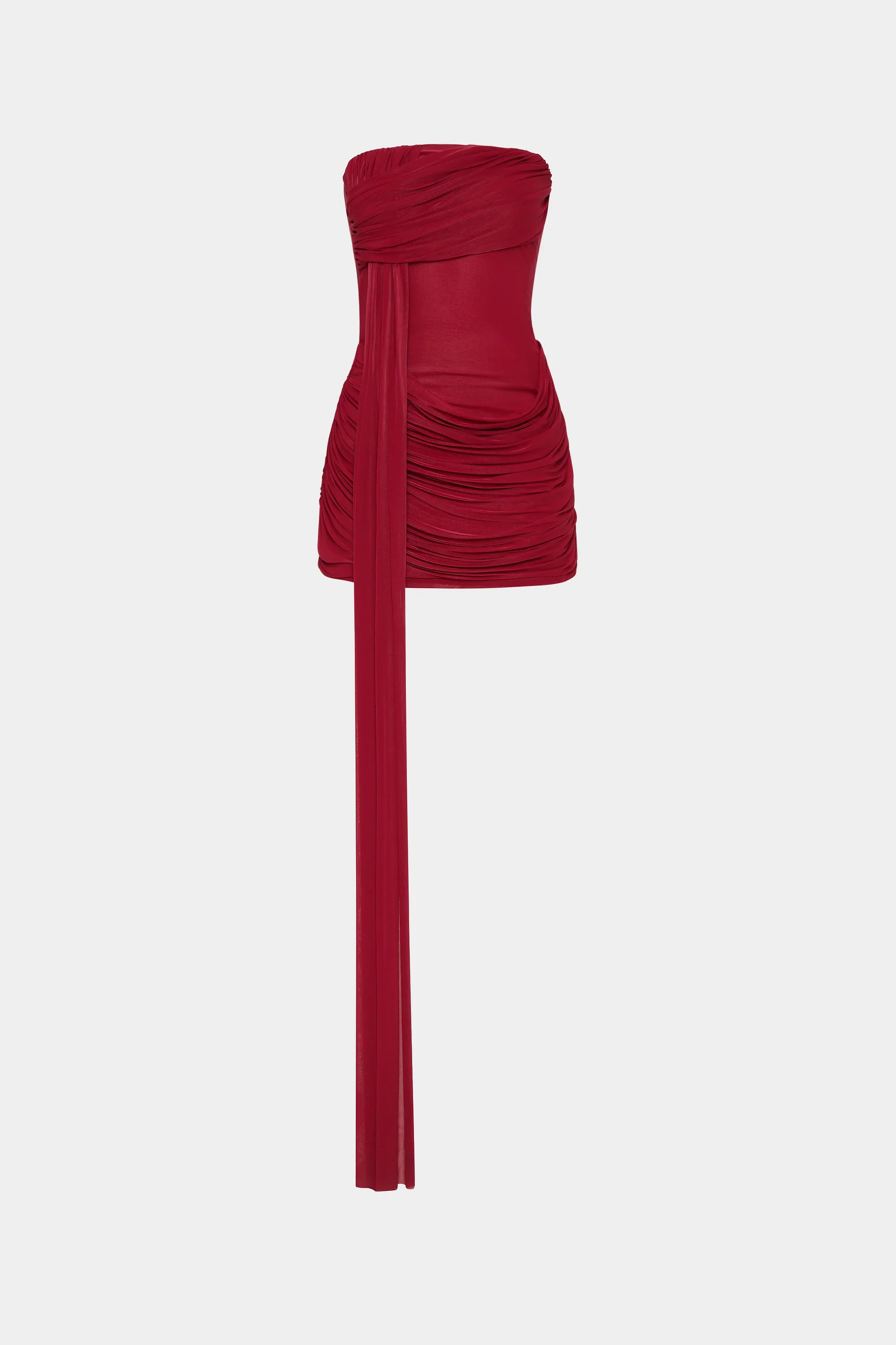Misha Ember Wrapped Mini Dress - Cherry - Image 5