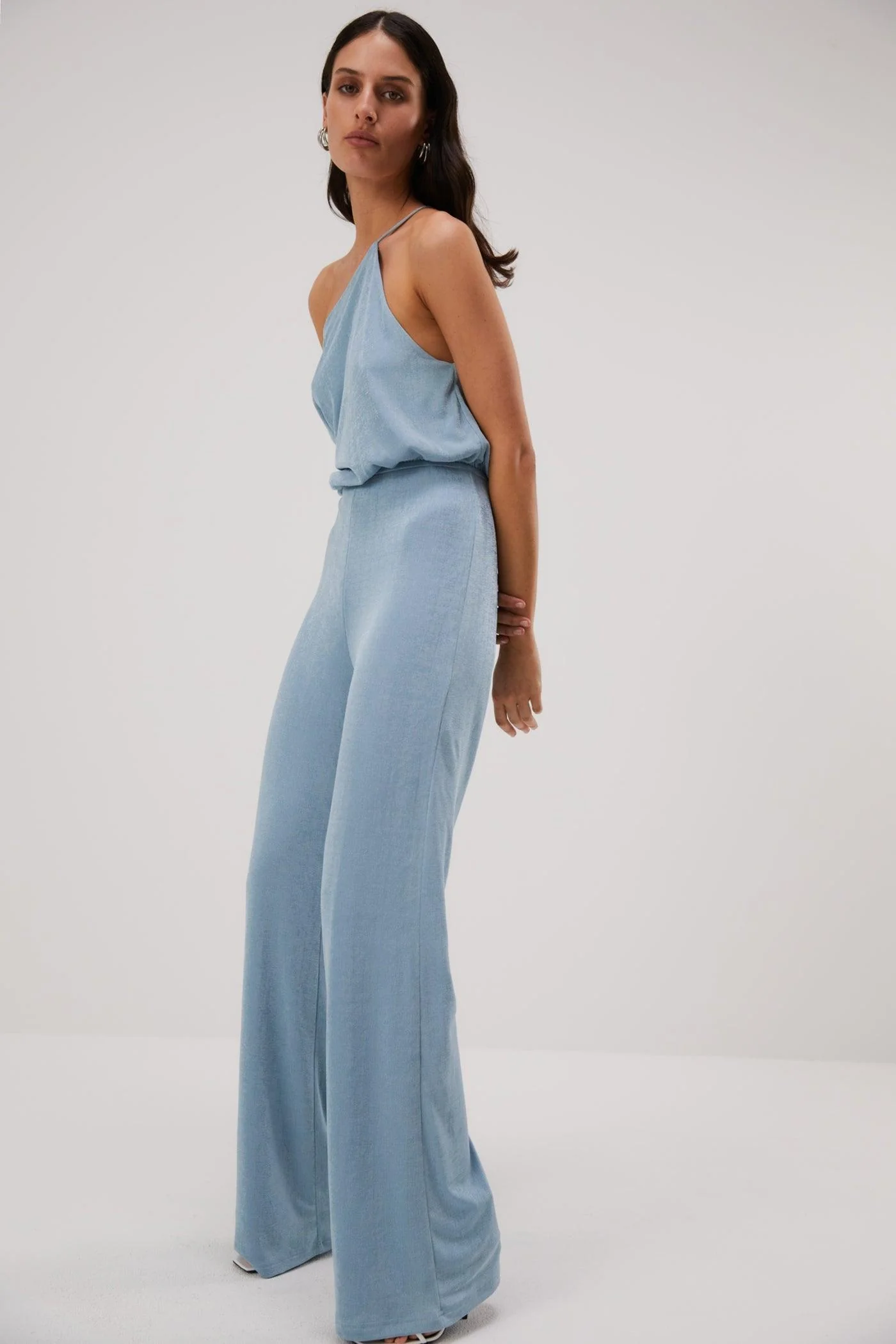 Misha Emer Slinky Jersey Jumpsuit - Sterling Blue - Image 4
