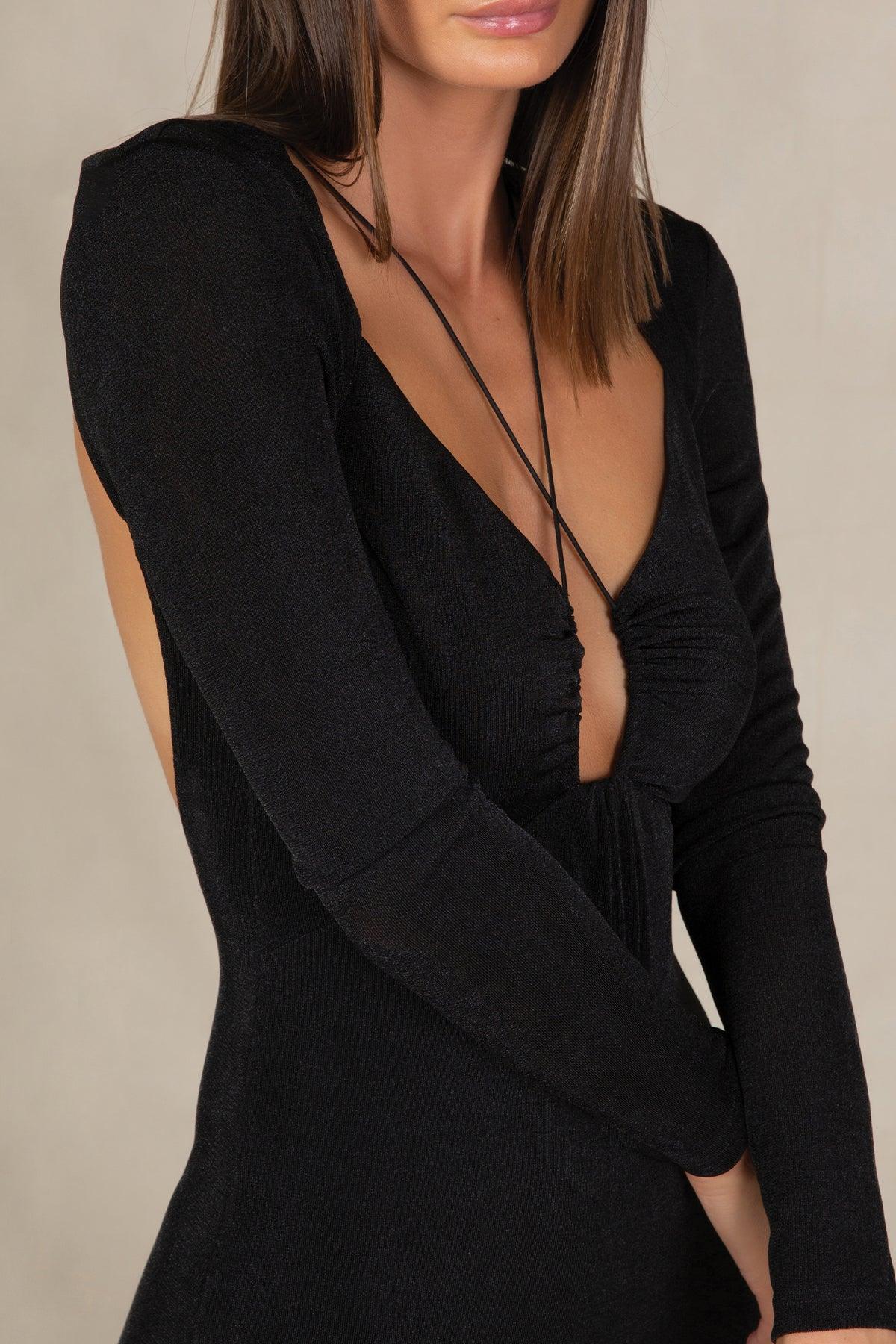 Misha Engracia Midi Dress - Black - Image 3