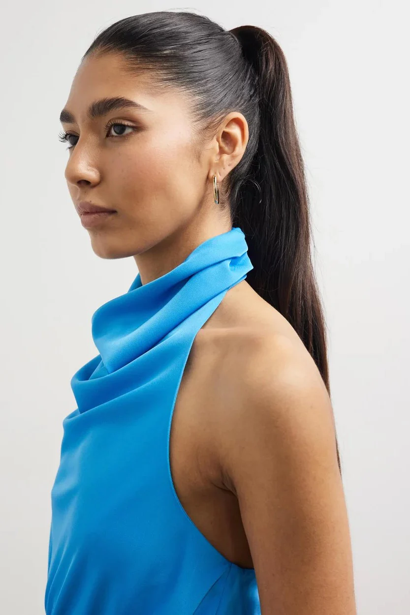 Misha Esilda Midi Dress - Topaz Blue - Image 5