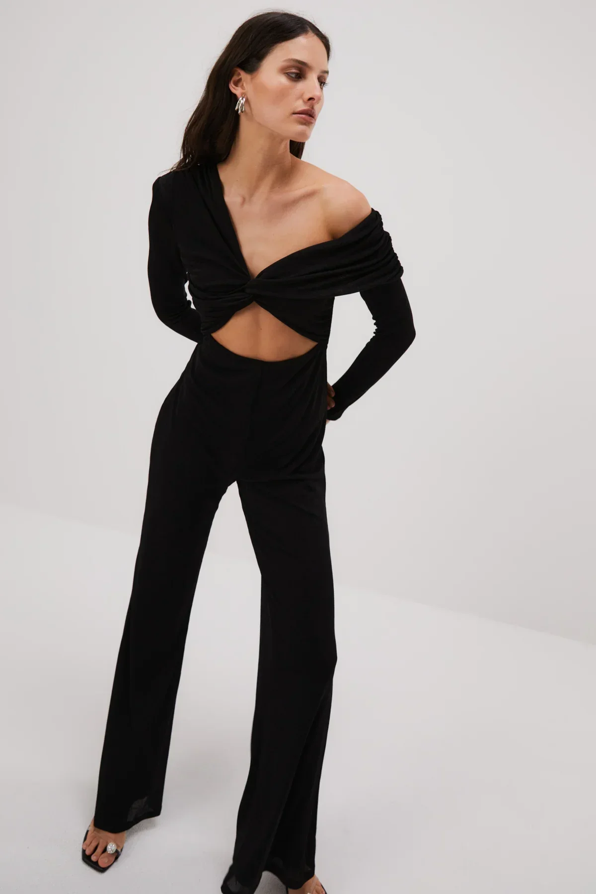 Misha Gyda Slinky Jersey Jumpsuit - Black - Image 4