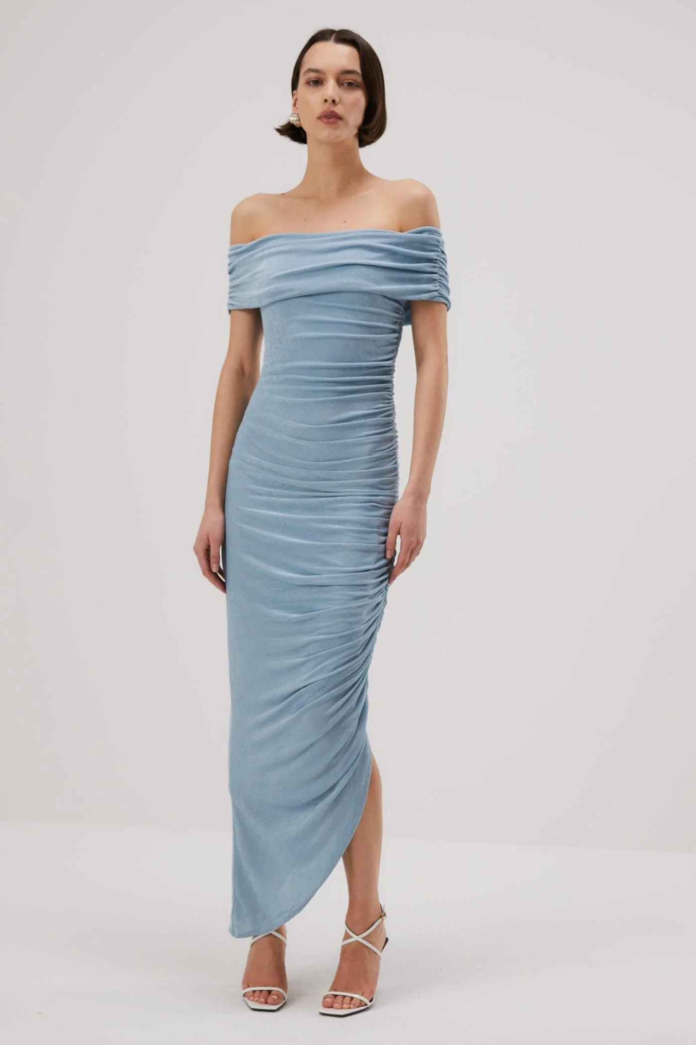Misha Keoni Slinky Jersey Midi Dress - Sterling Blue - Image 4