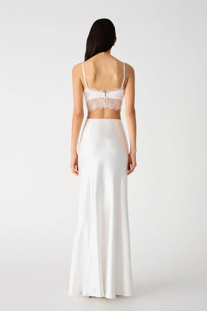 Misha Regina Satin Maxi Skirt - Ivory - Image 2