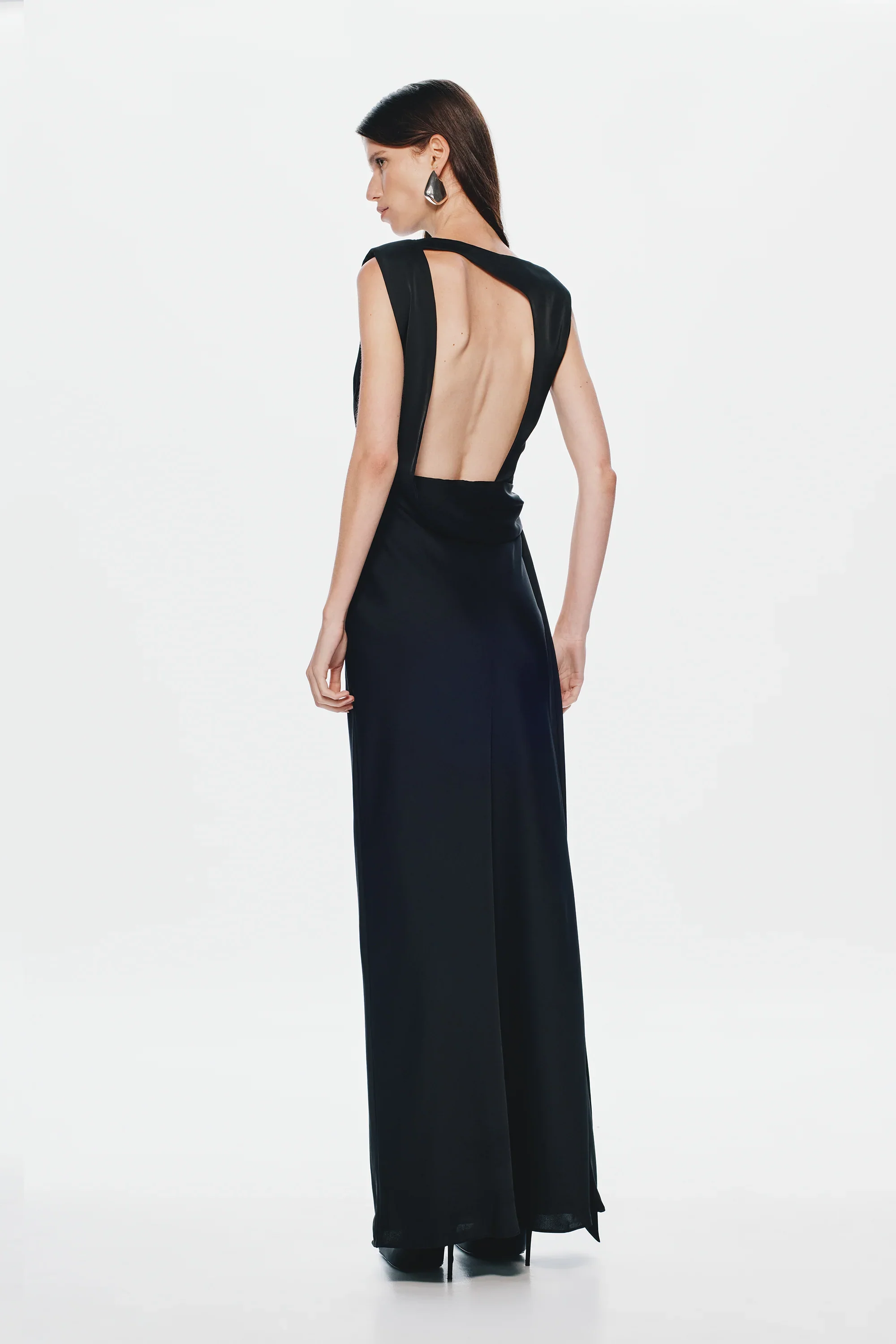 Misha Rocky Satin Dress - Black - Image 4