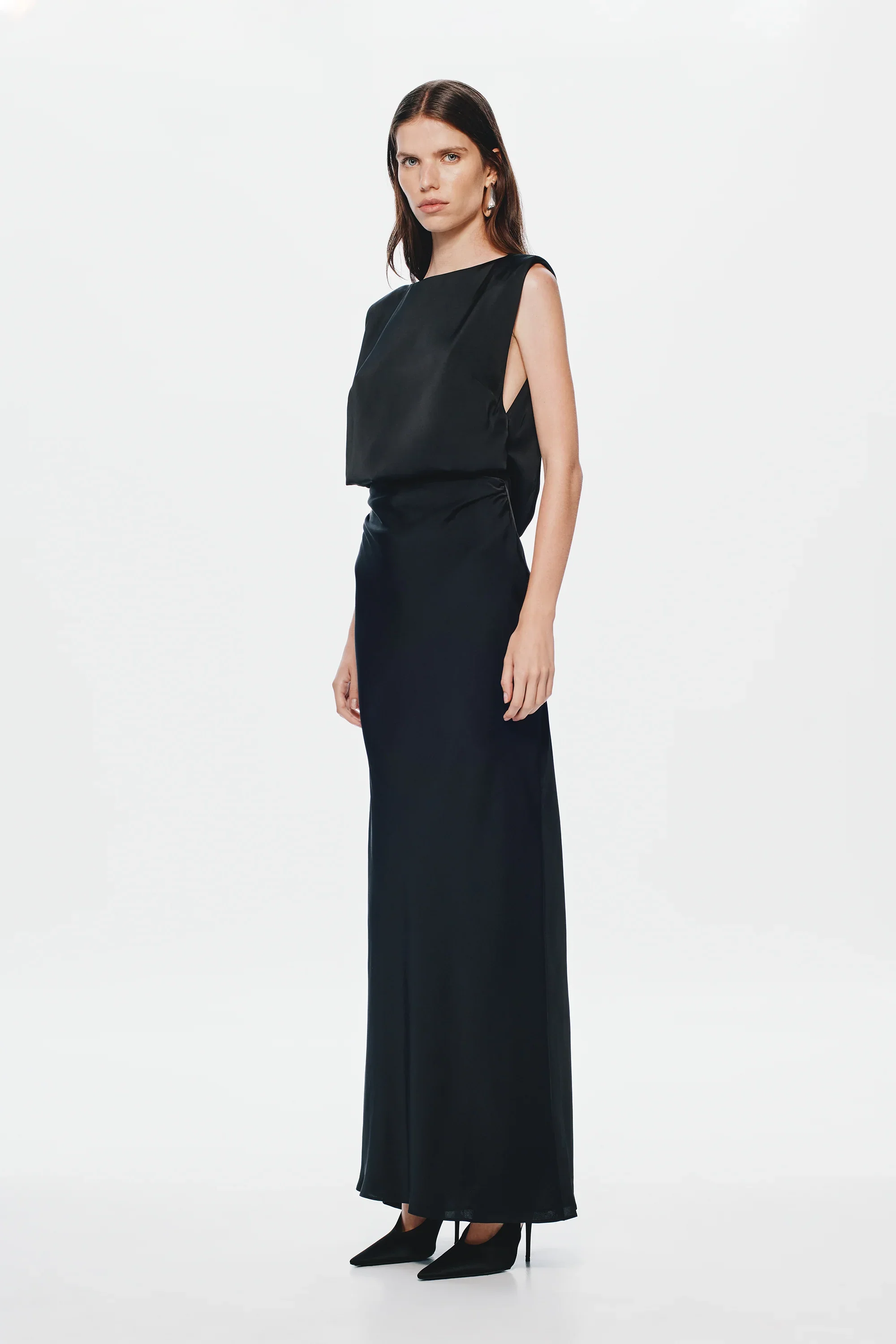 Misha Rocky Satin Dress - Black - Image 5