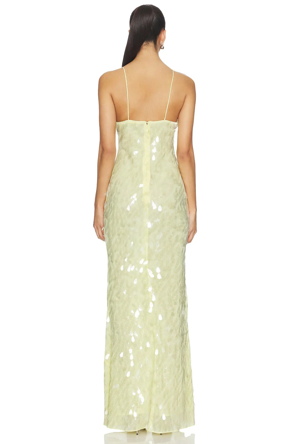 Misha Sapphire Sequin Maxi Dress - Lemon - Image 2