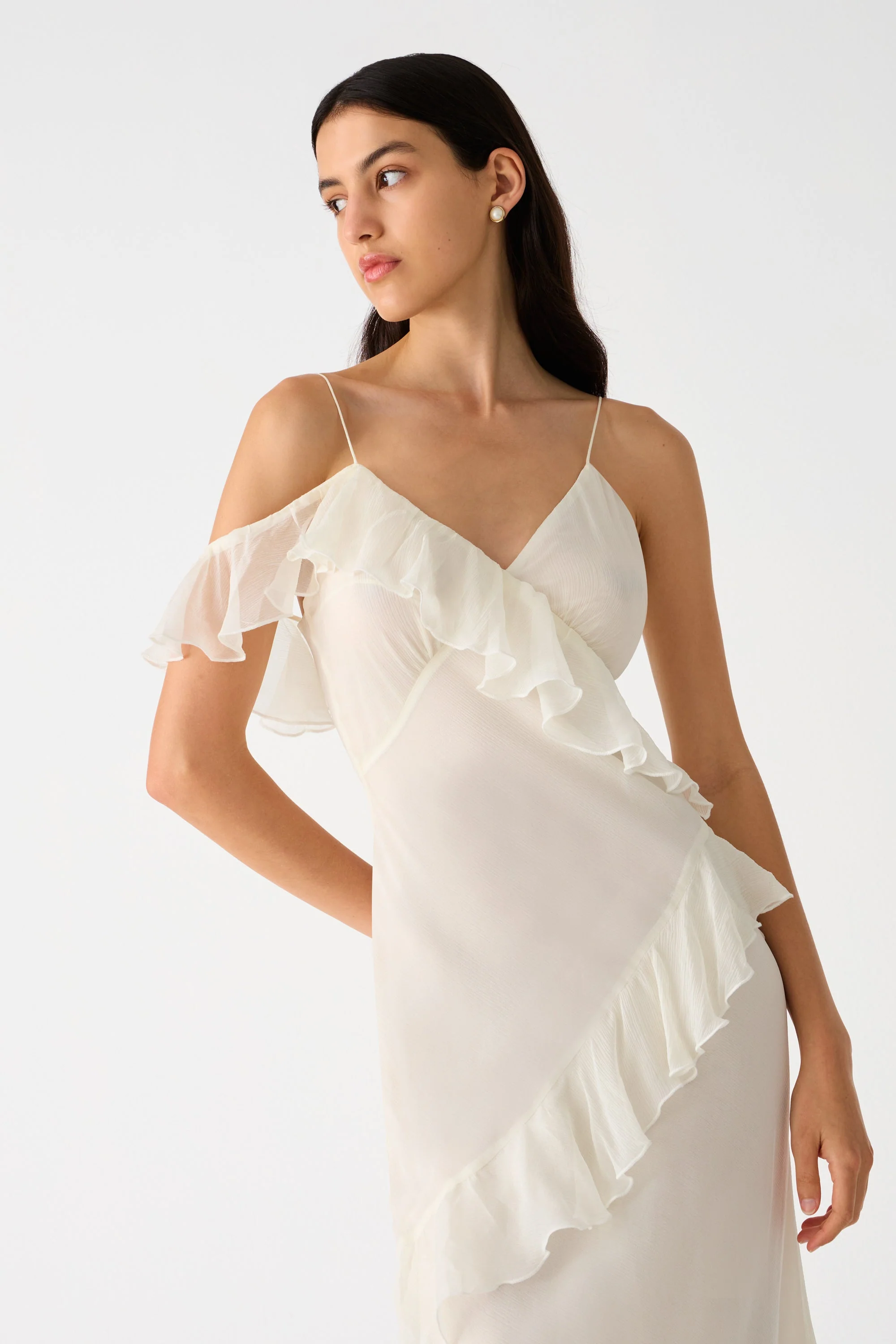 Misha Sutton Silk Gown - Ivory - Image 3