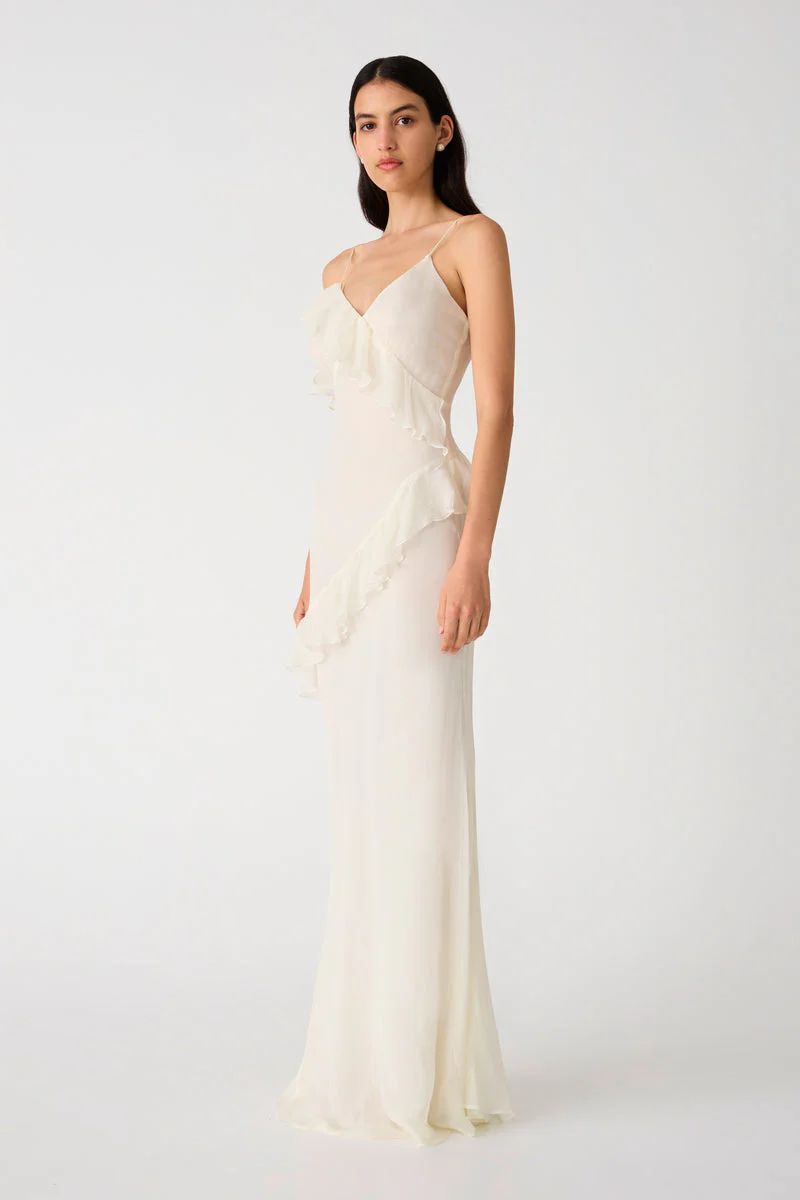 Misha Sutton Silk Gown - Ivory - Image 4