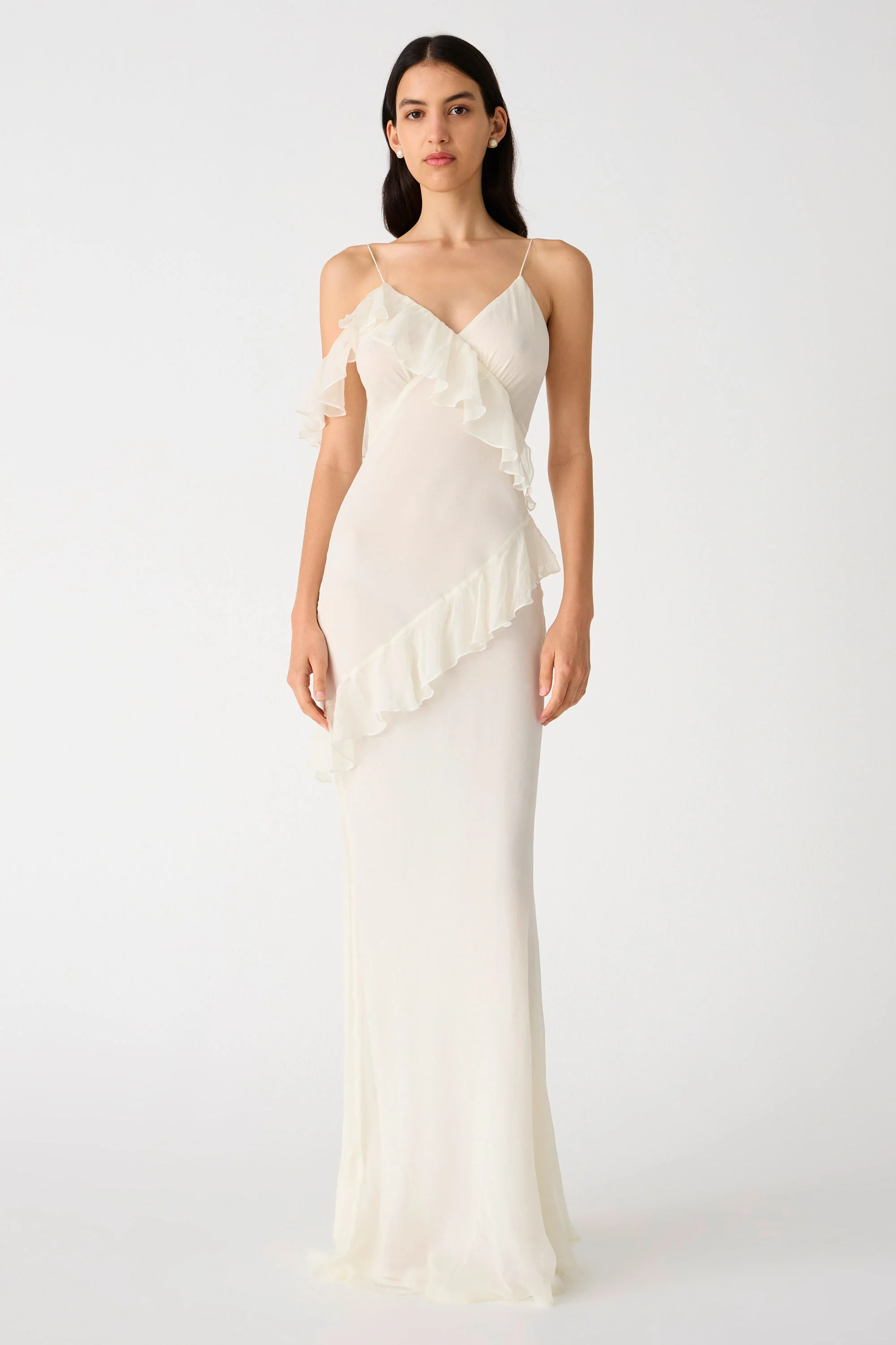 Misha Sutton Silk Gown - Ivory - Image 5