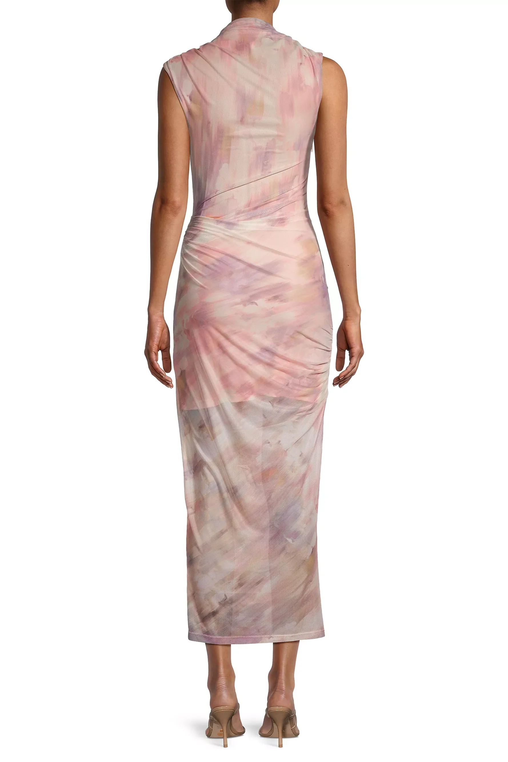 Misha Tillie Mesh Midi Dress - Waterlily Print - Image 2
