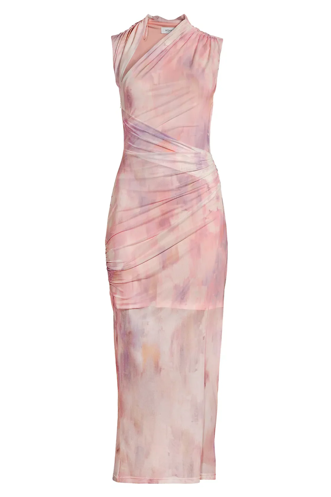 Misha Tillie Mesh Midi Dress - Waterlily Print - Image 5