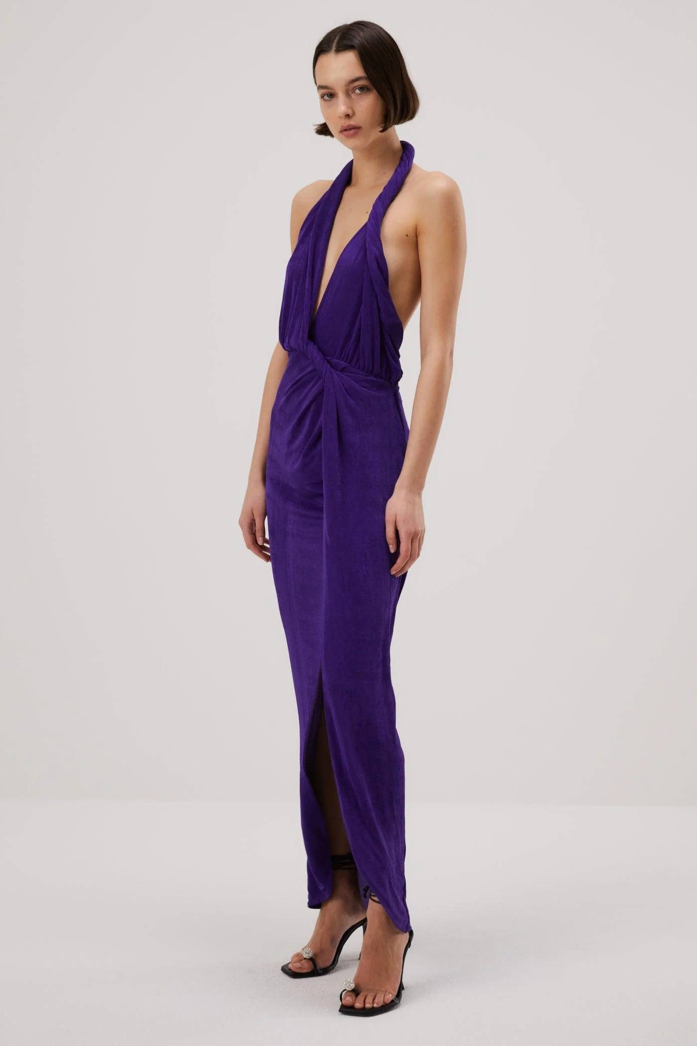 Misha Venetia Slinky Jersey Gown - Ultra Violet - Image 3