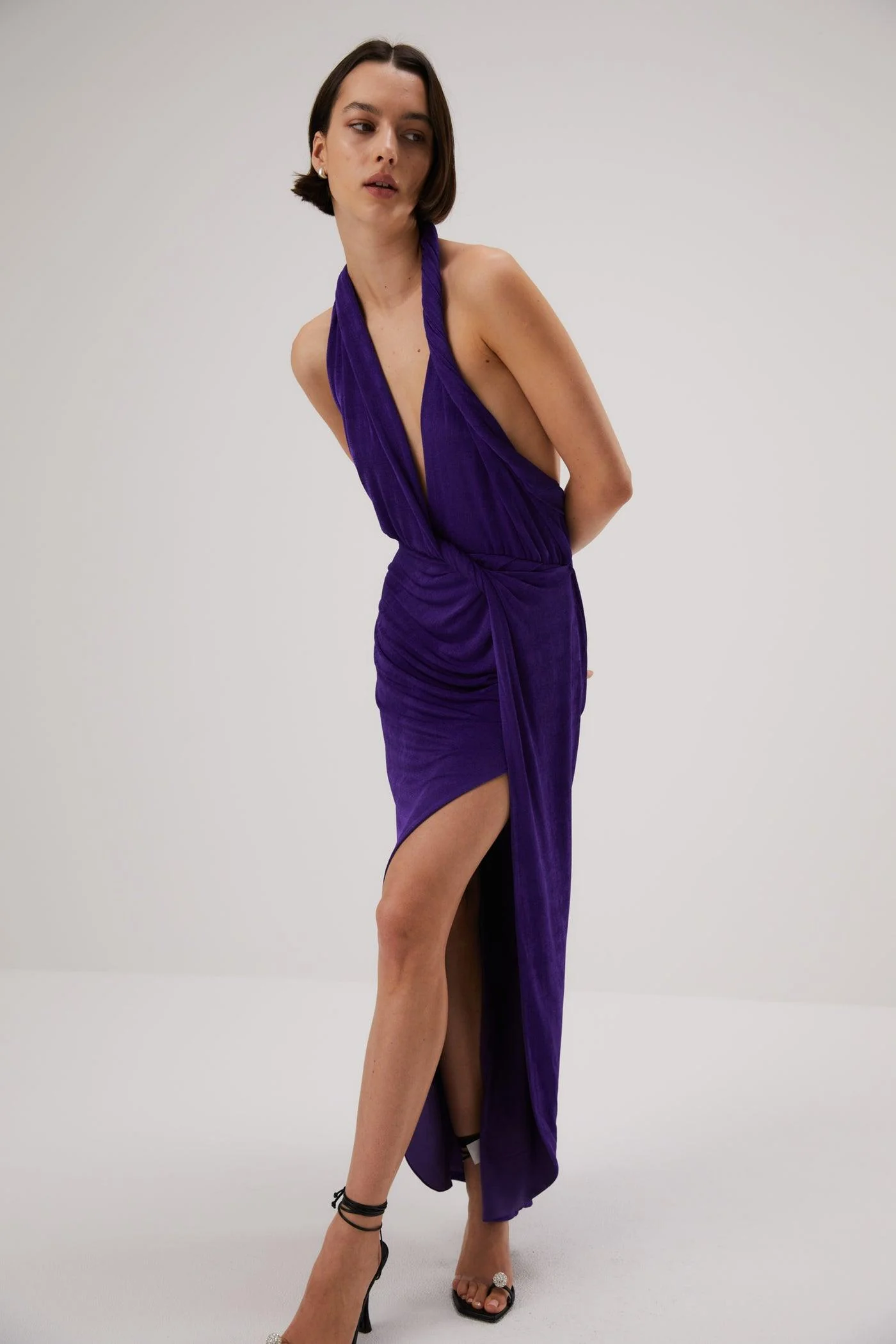 Misha Venetia Slinky Jersey Gown - Ultra Violet - Image 4