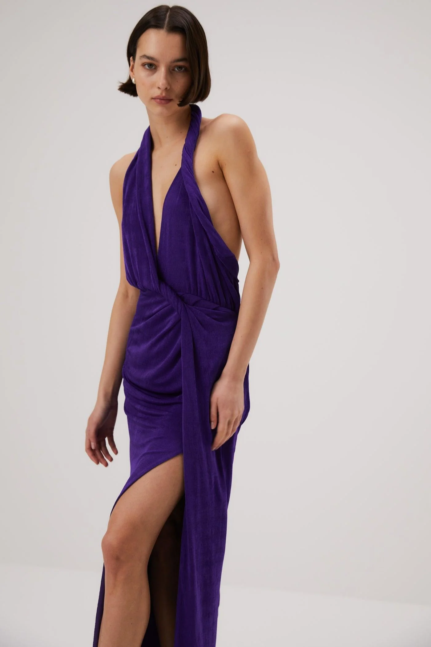Misha Venetia Slinky Jersey Gown - Ultra Violet - Image 5