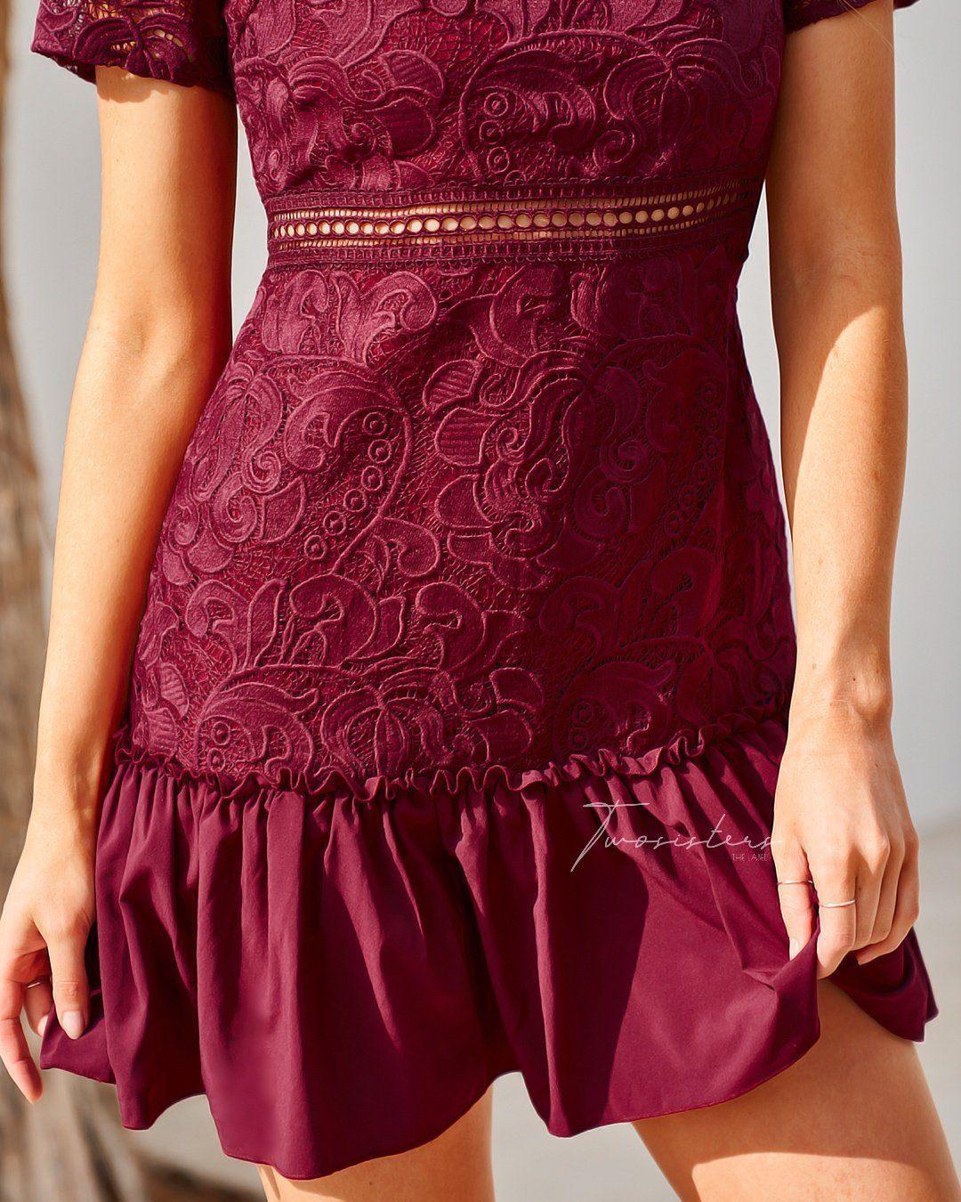 Missha Dress - Burgundy - Image 5