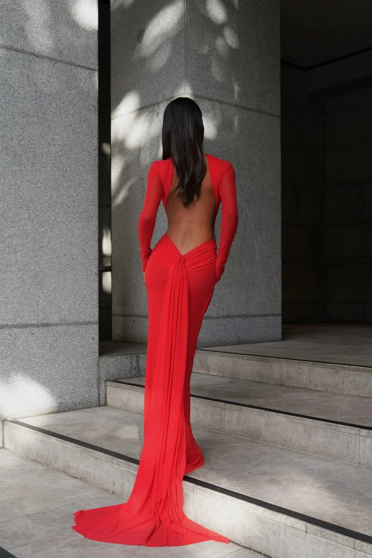Monaco Gown - Cherry Red - Image 5
