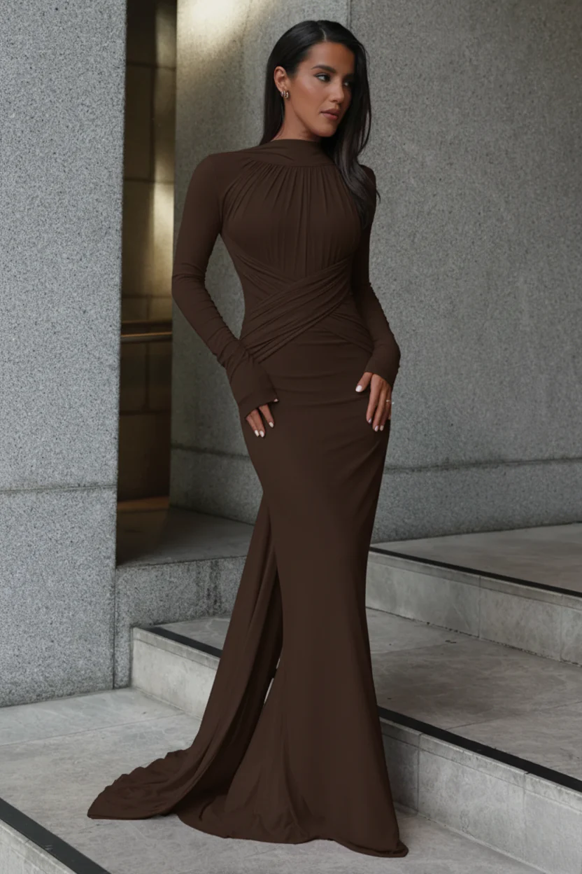 Monaco Gown - Chocolate - Image 2