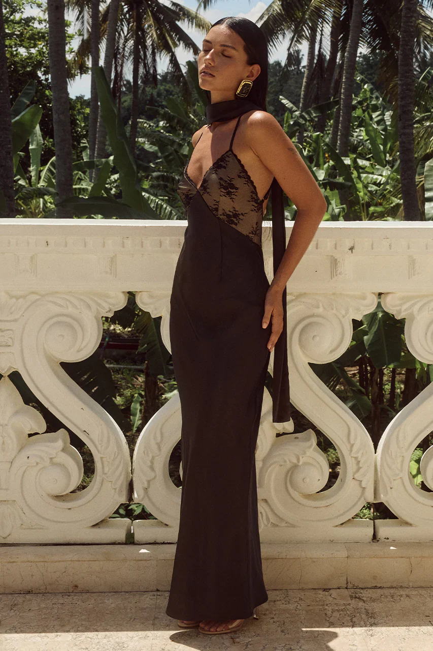 Nadalia Midi Dress - Black - Image 6