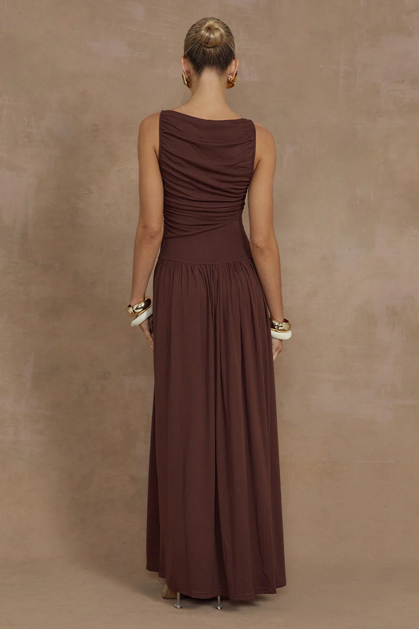 Nalla Maxi Dress - Brown - Image 2