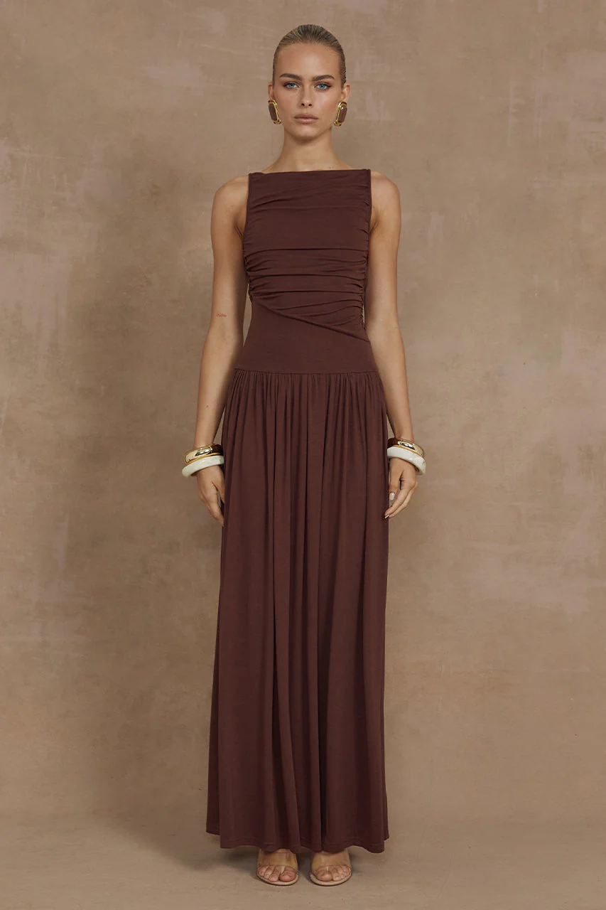 Nalla Maxi Dress - Brown - Image 5