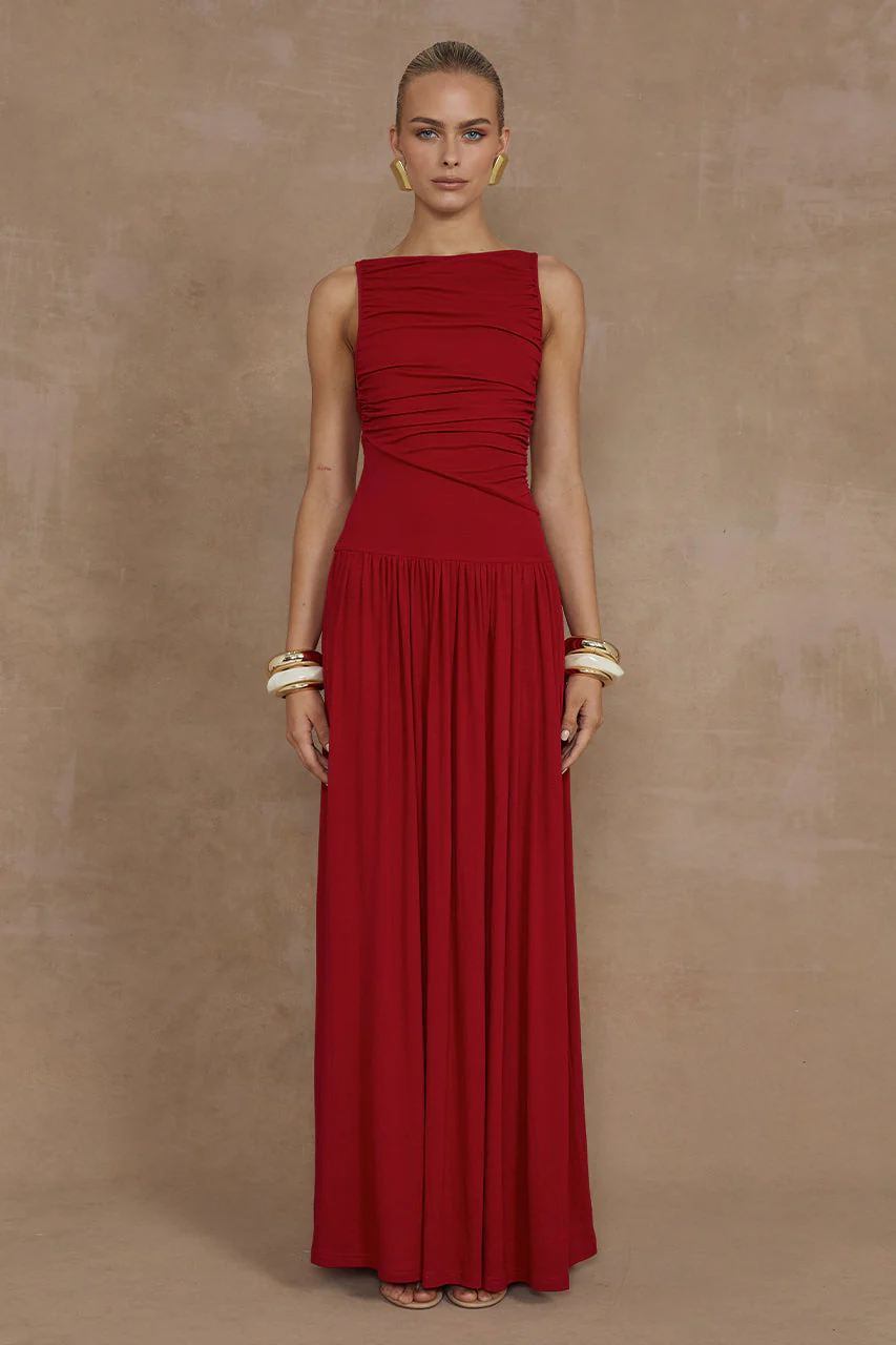 Nalla Maxi Dress - Cherry - Image 3