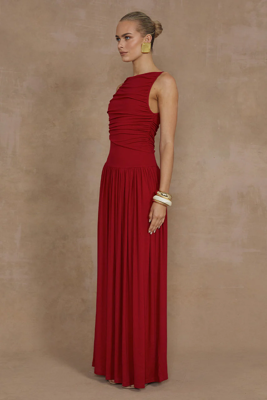 Nalla Maxi Dress - Cherry - Image 5
