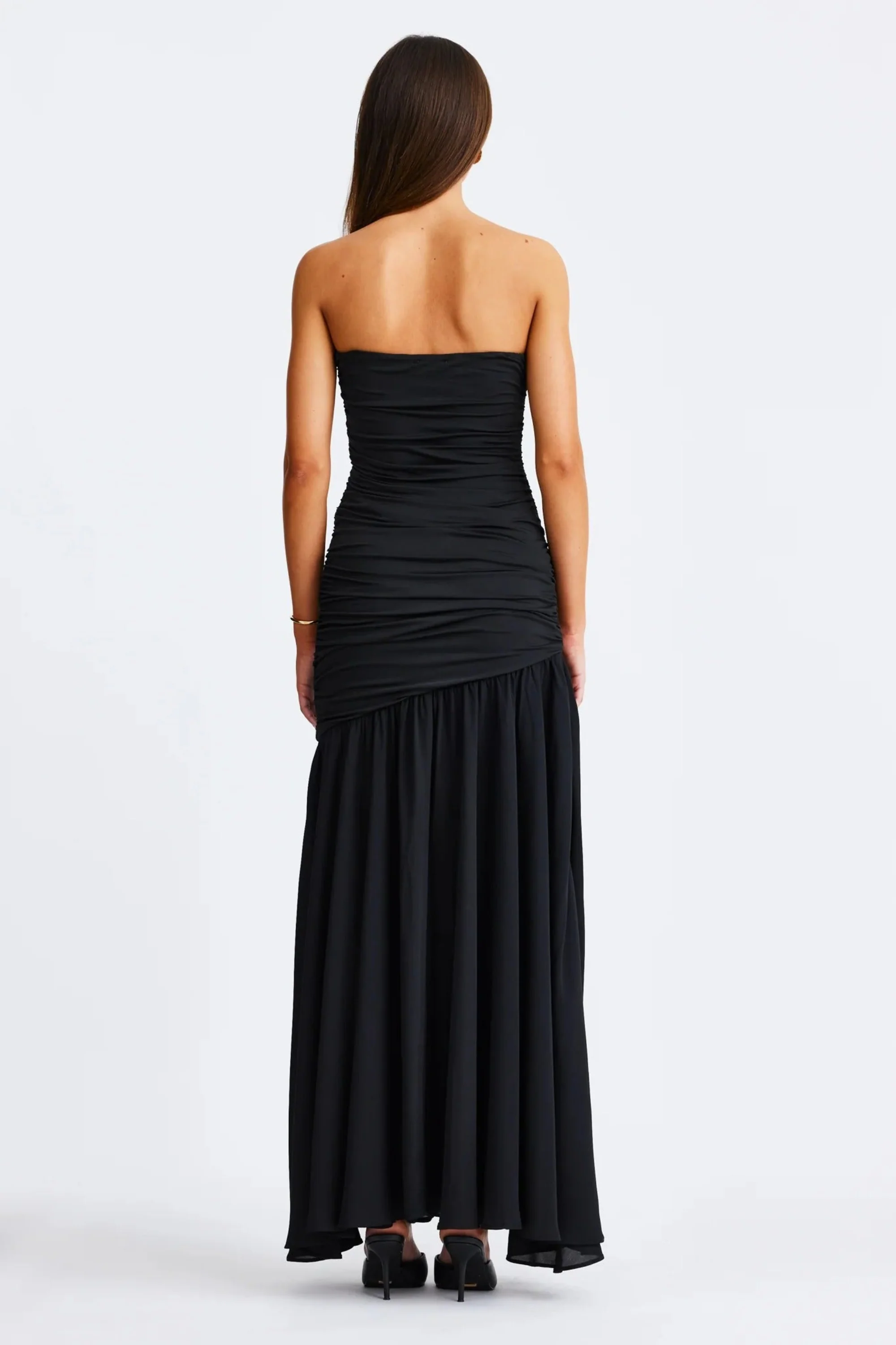 Neve Strapless Maxi Dress - Black - Image 2