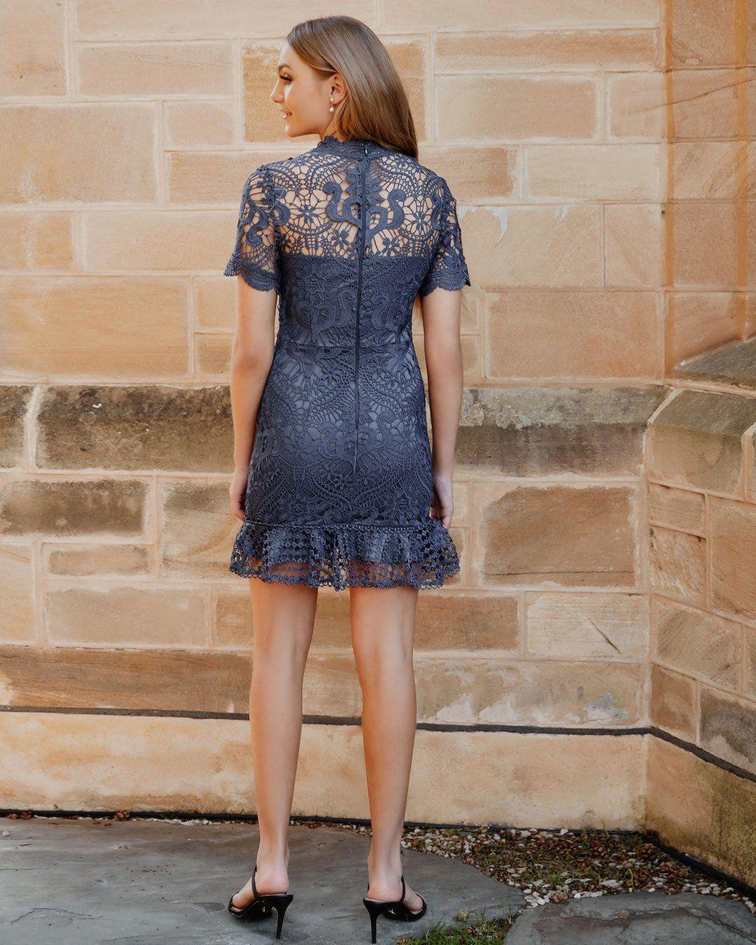 Newton Dress - Steel Blue - Image 3