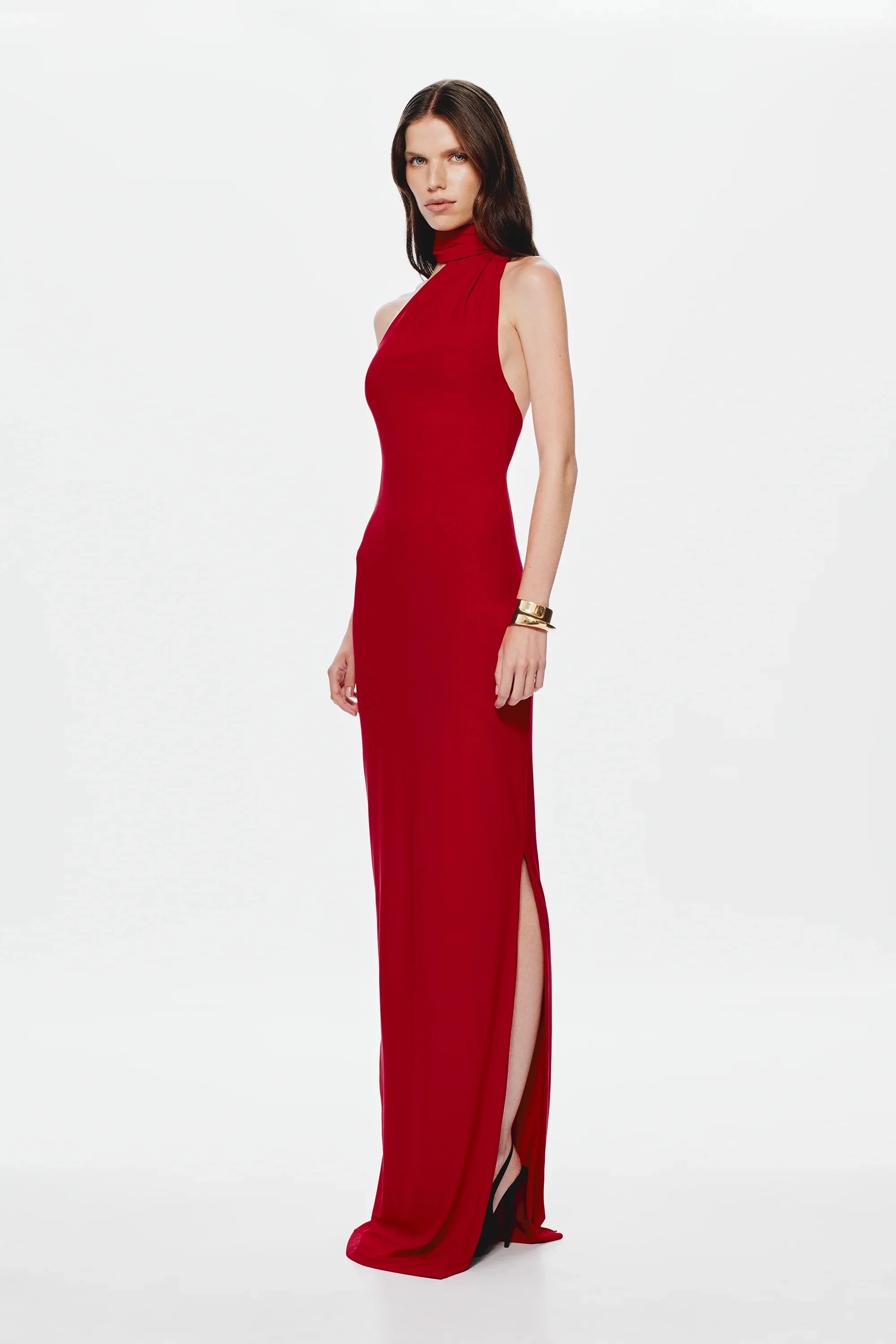 Misha Nicolette Jersey Maxi Dress - Cherry - Image 4