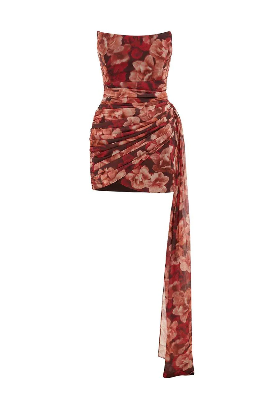 Night Love Dress - Wine Floral - Image 5