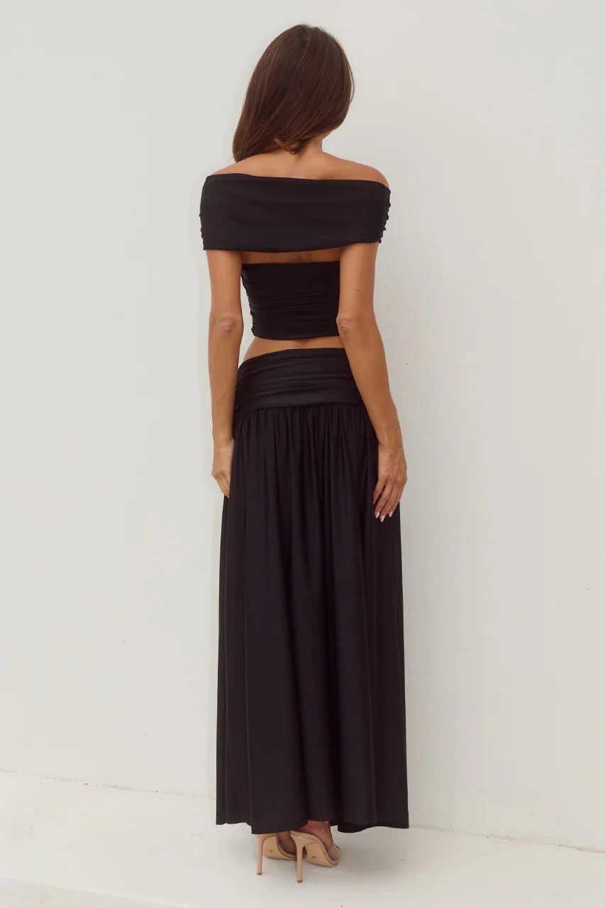 Nivali Maxi Skirt - Black - Image 2