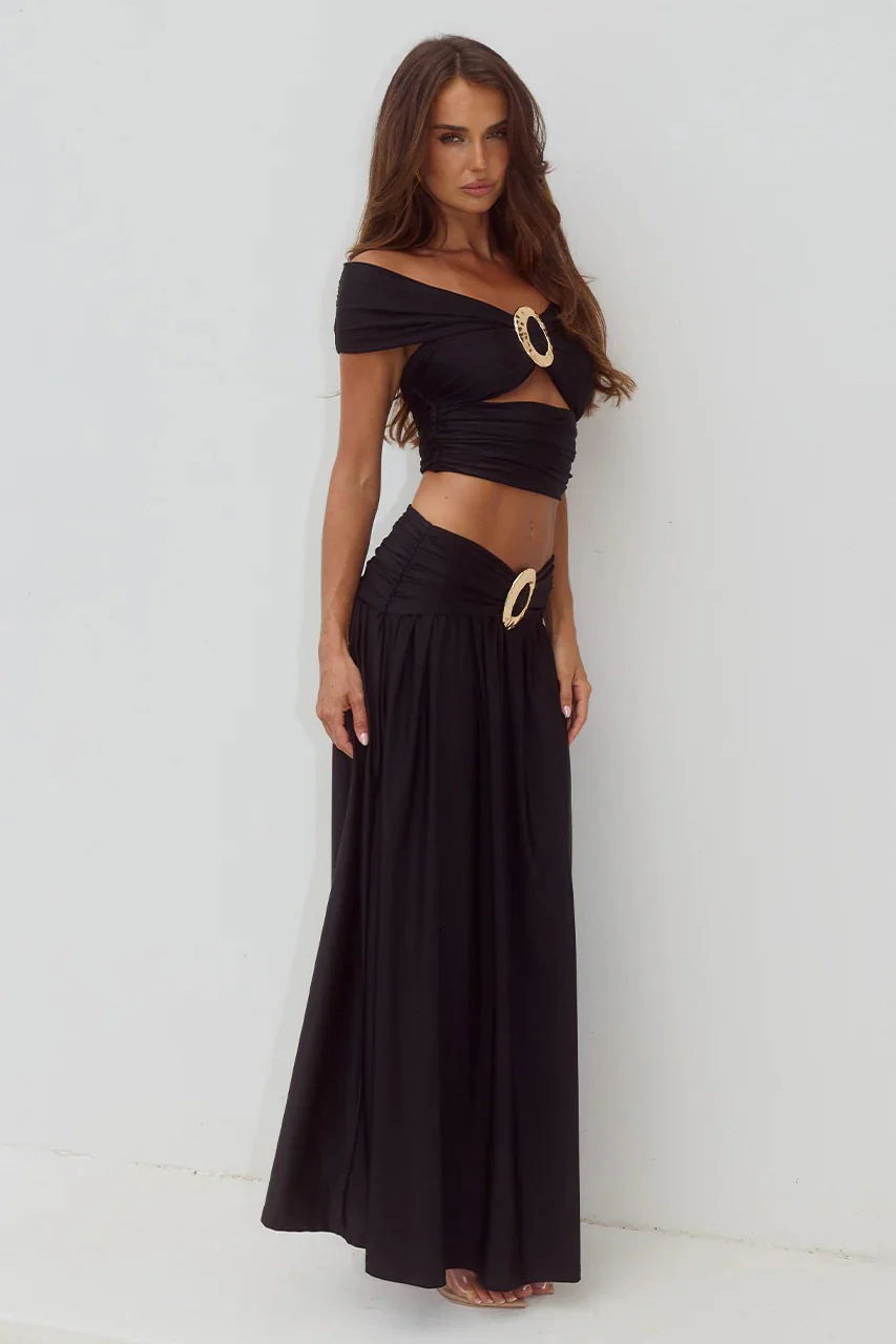 Nivali Maxi Skirt - Black - Image 3