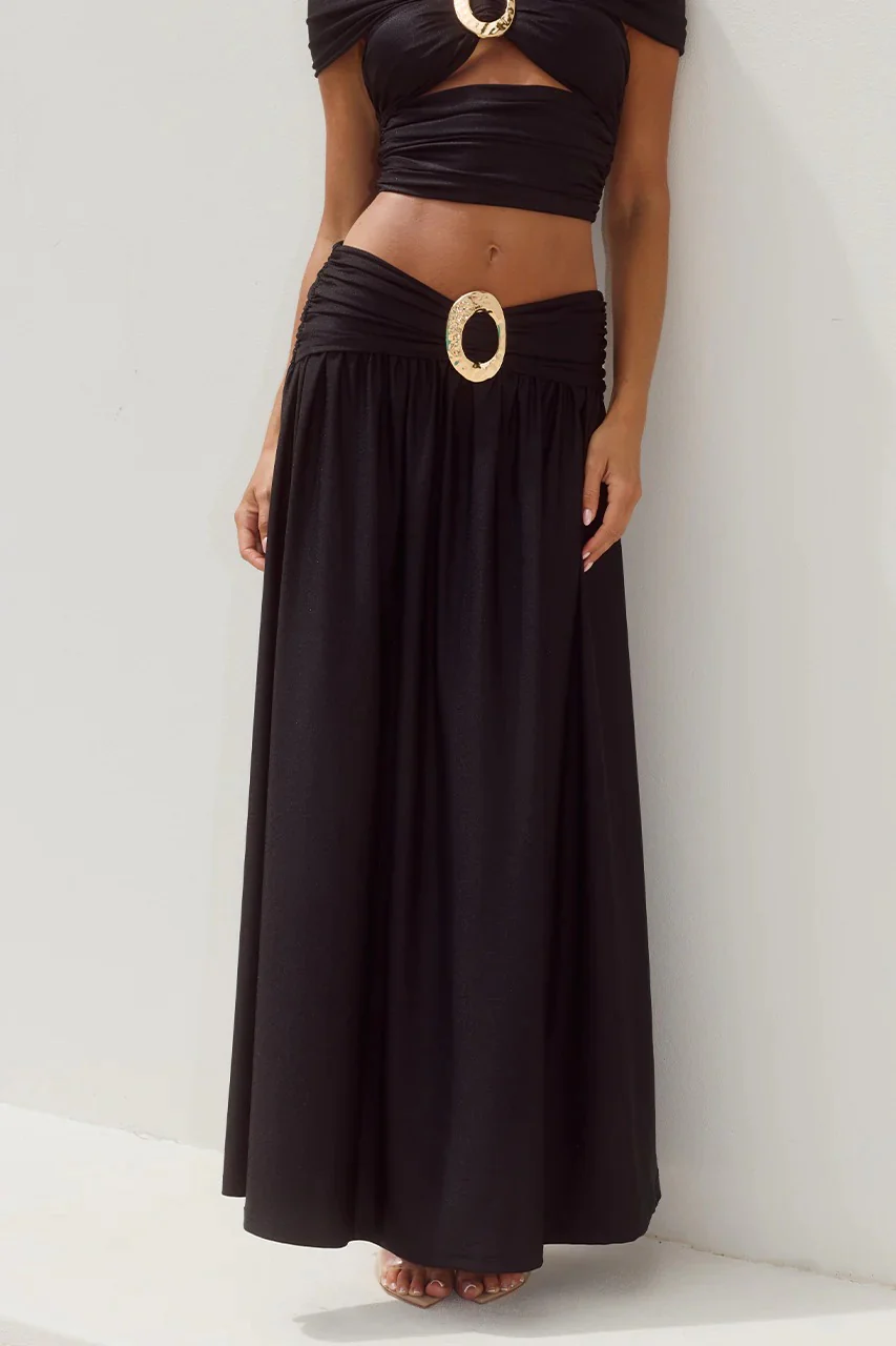 Nivali Maxi Skirt - Black - Image 5