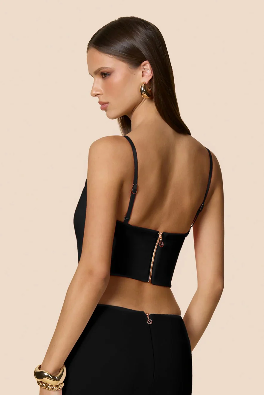 Nookie Aaliyah Crop Top - Black - Image 2