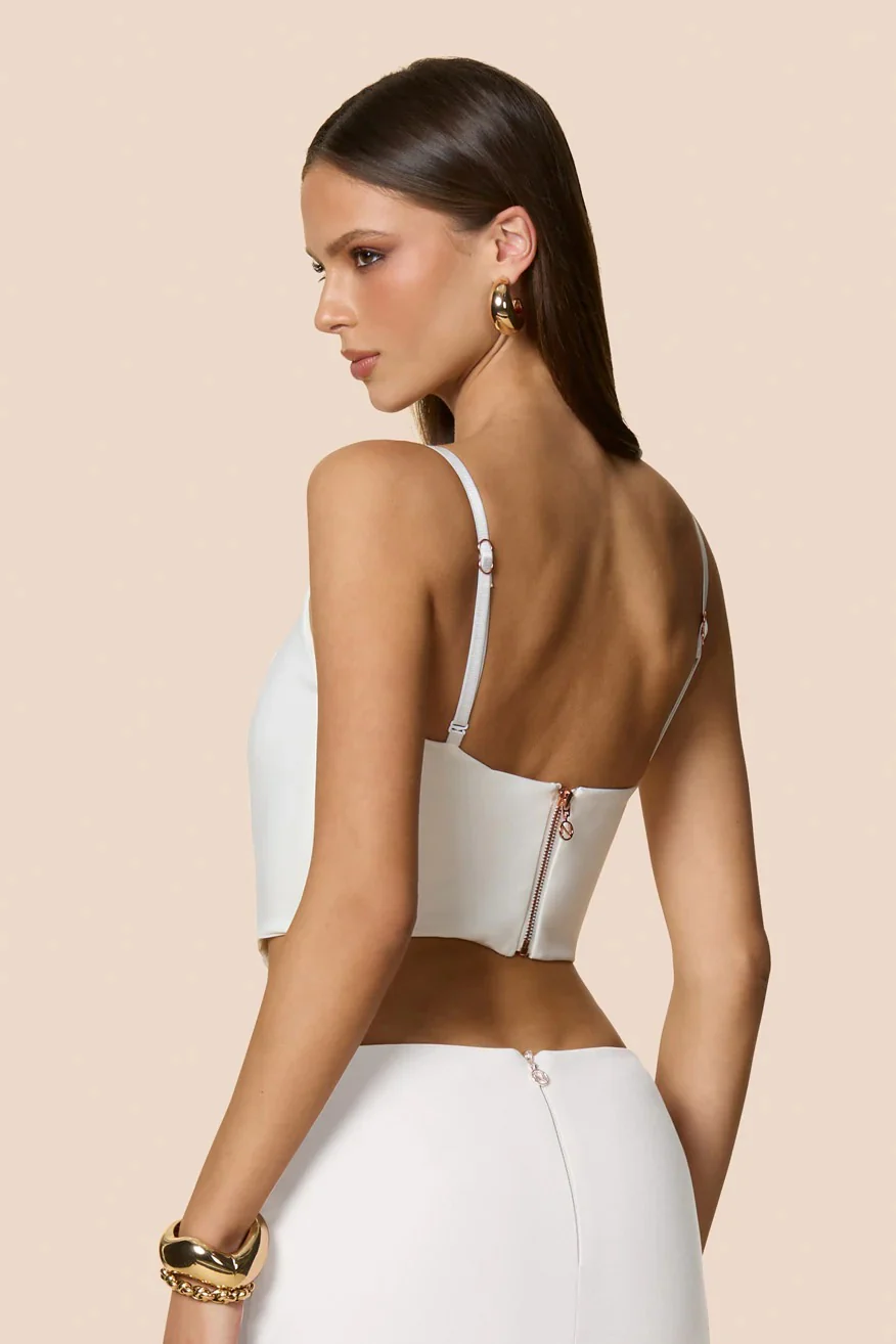 Nookie Aaliyah Crop Top - White - Image 2