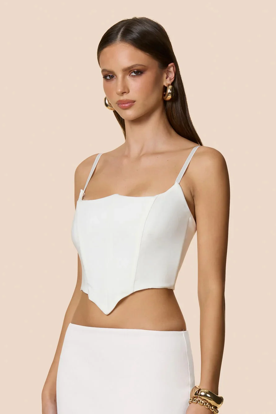 Nookie Aaliyah Crop Top - White - Image 3