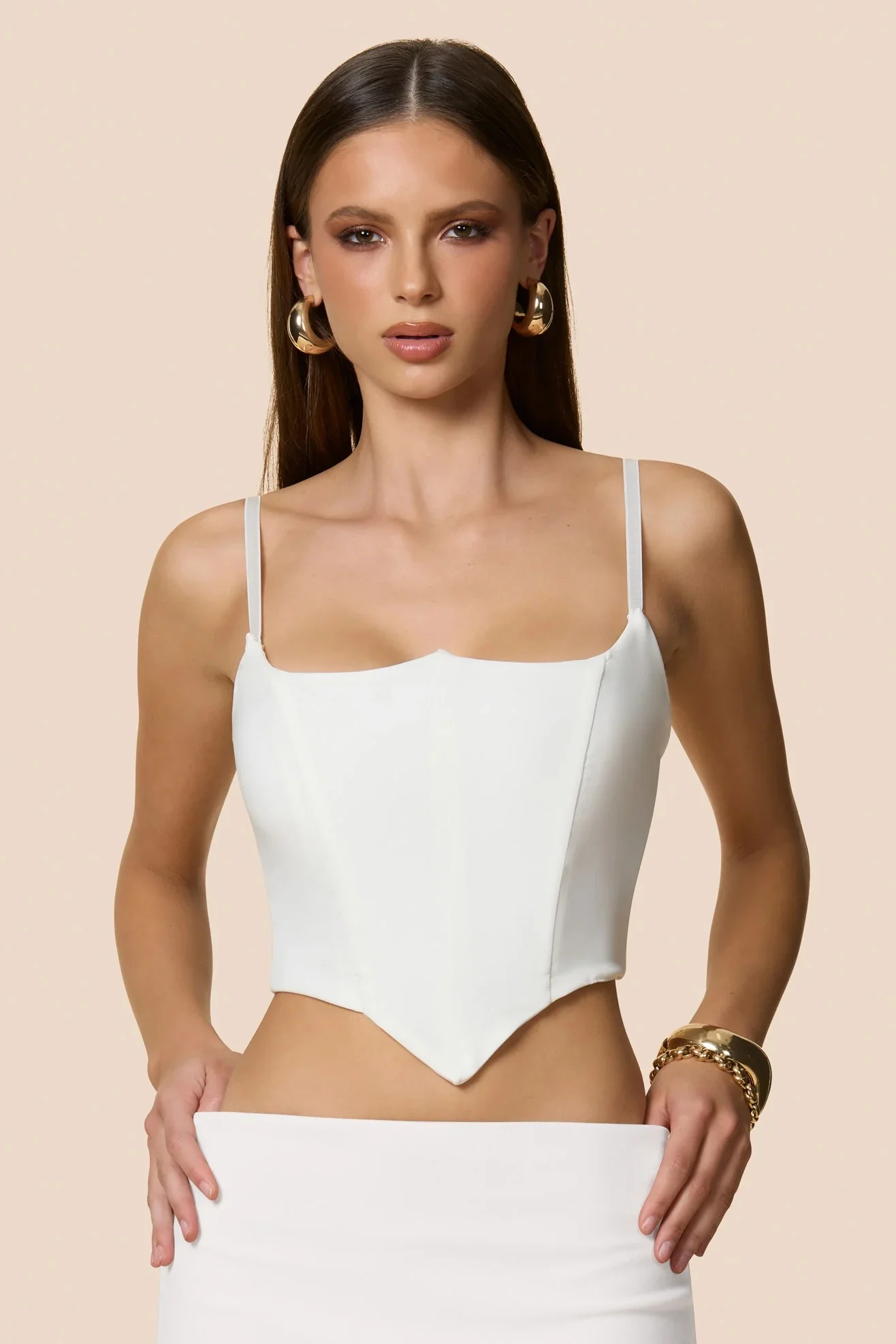 Nookie Aaliyah Crop Top - White - Image 4