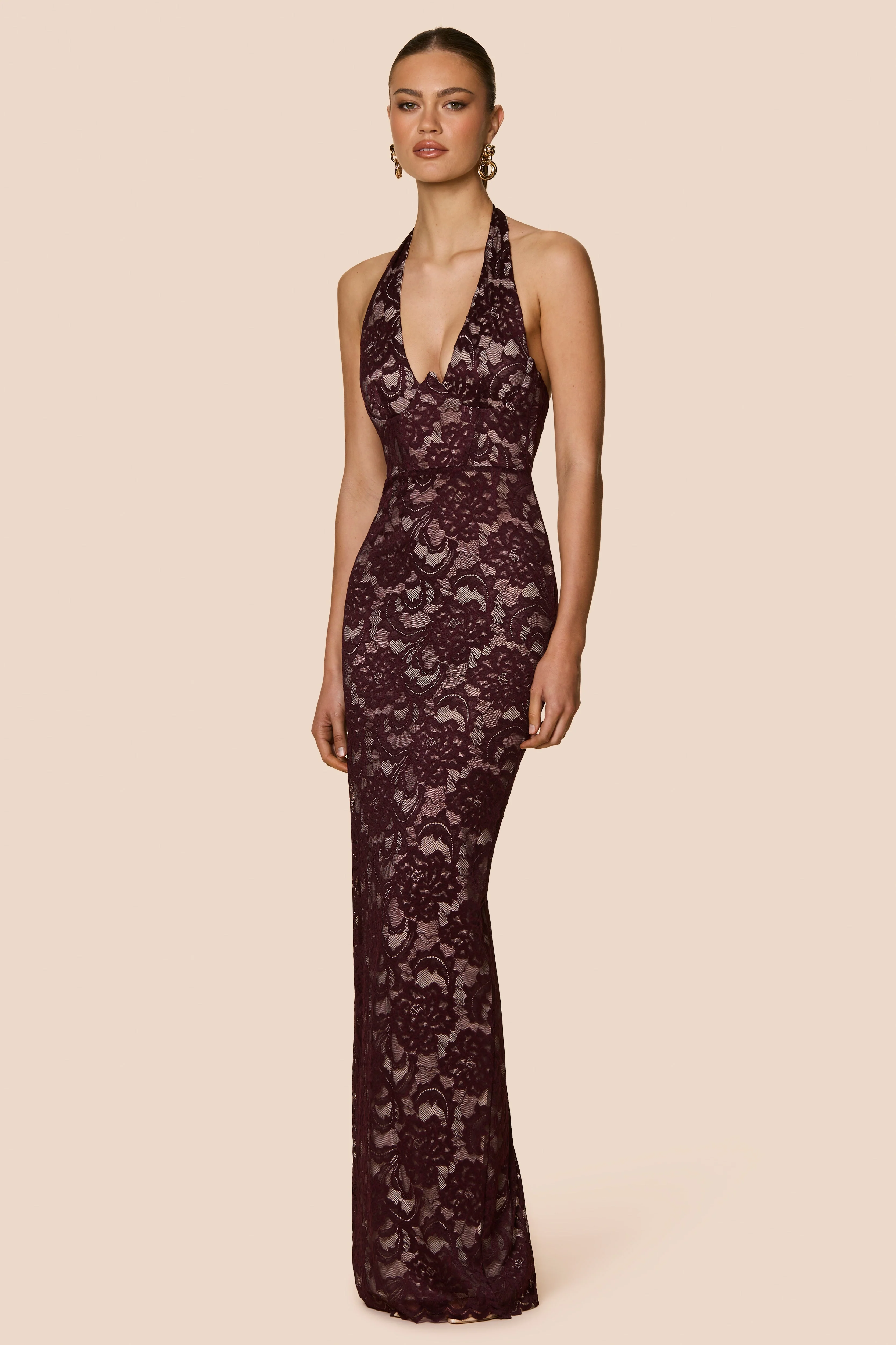 Nookie Alessia Gown - Wine - Image 3