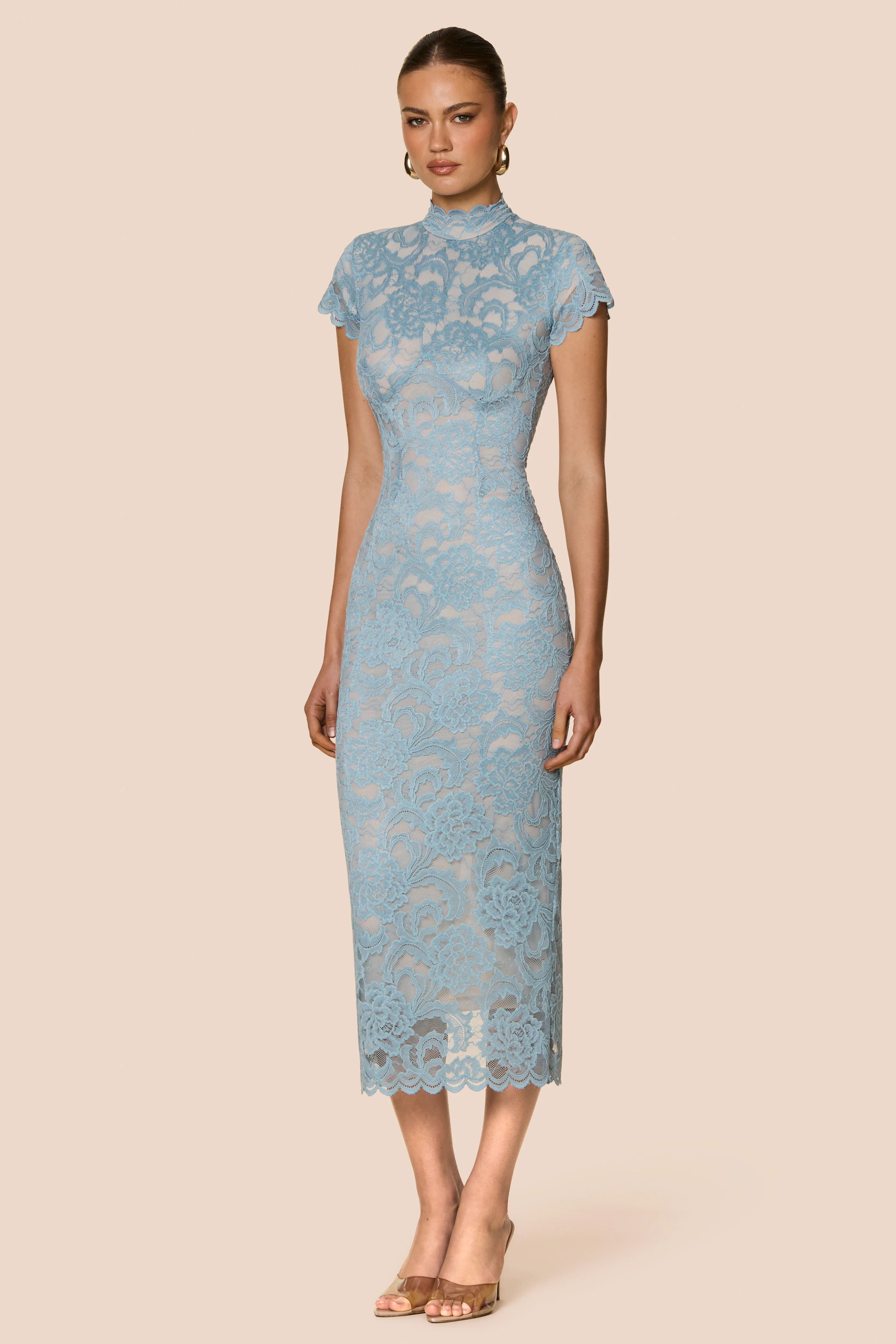 Nookie Alessia Midi Dress - Blue - Image 3