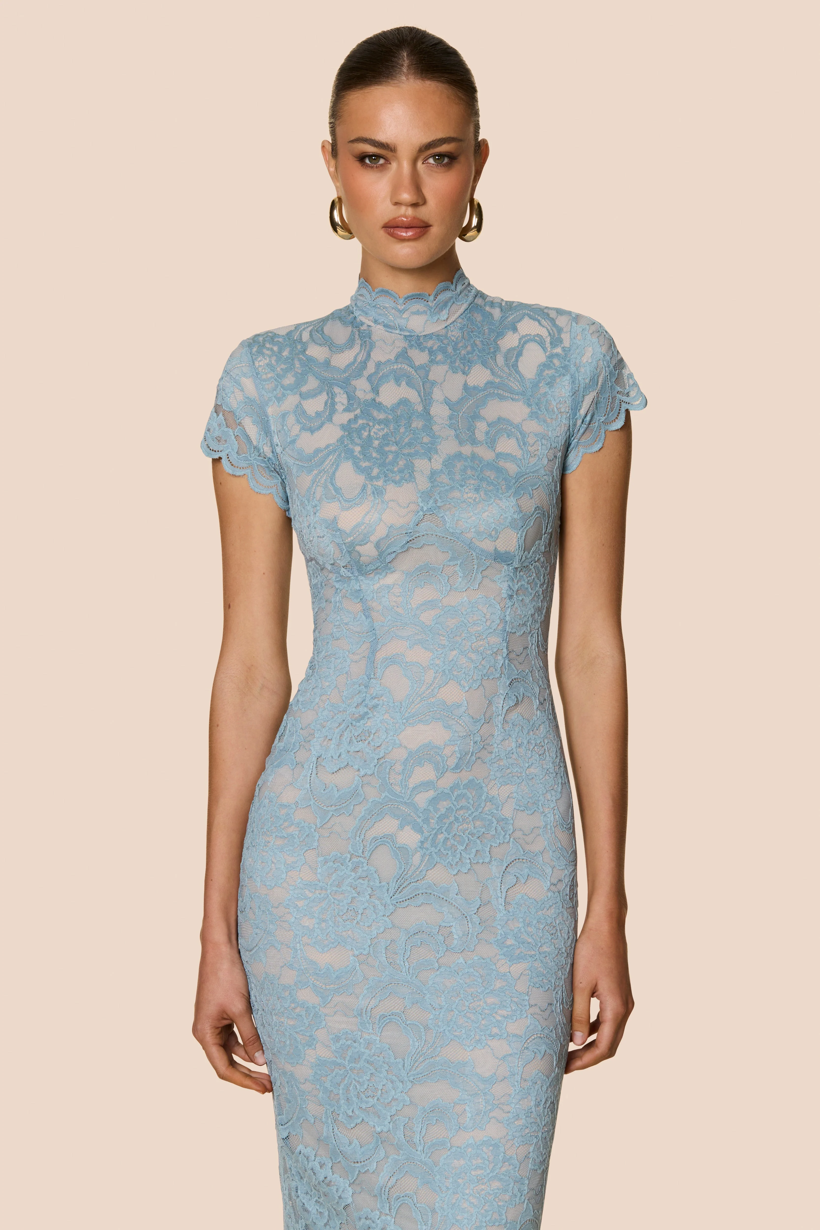 Nookie Alessia Midi Dress - Blue - Image 4