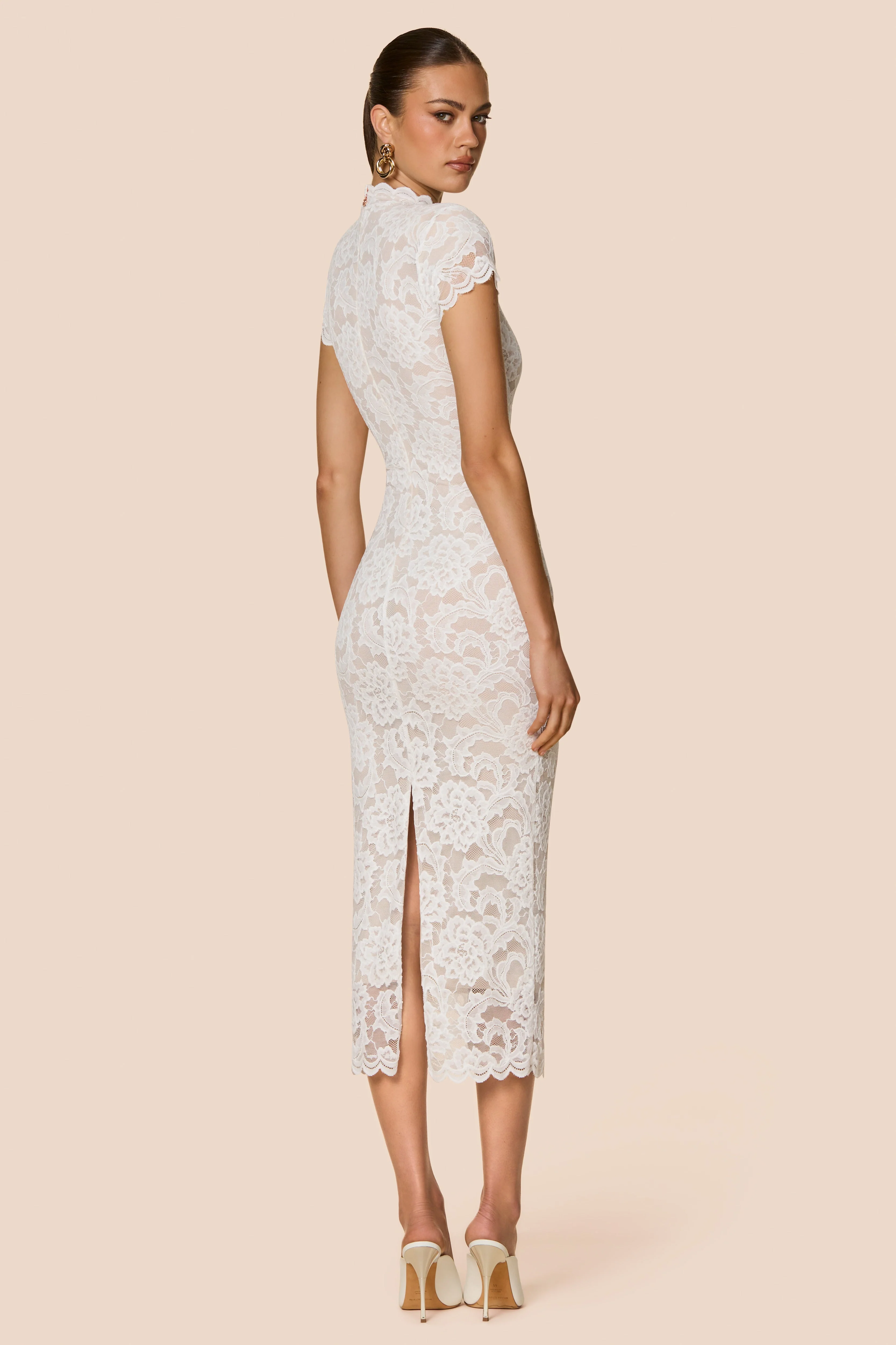 Nookie Alessia Midi Dress - Ivory - Image 2