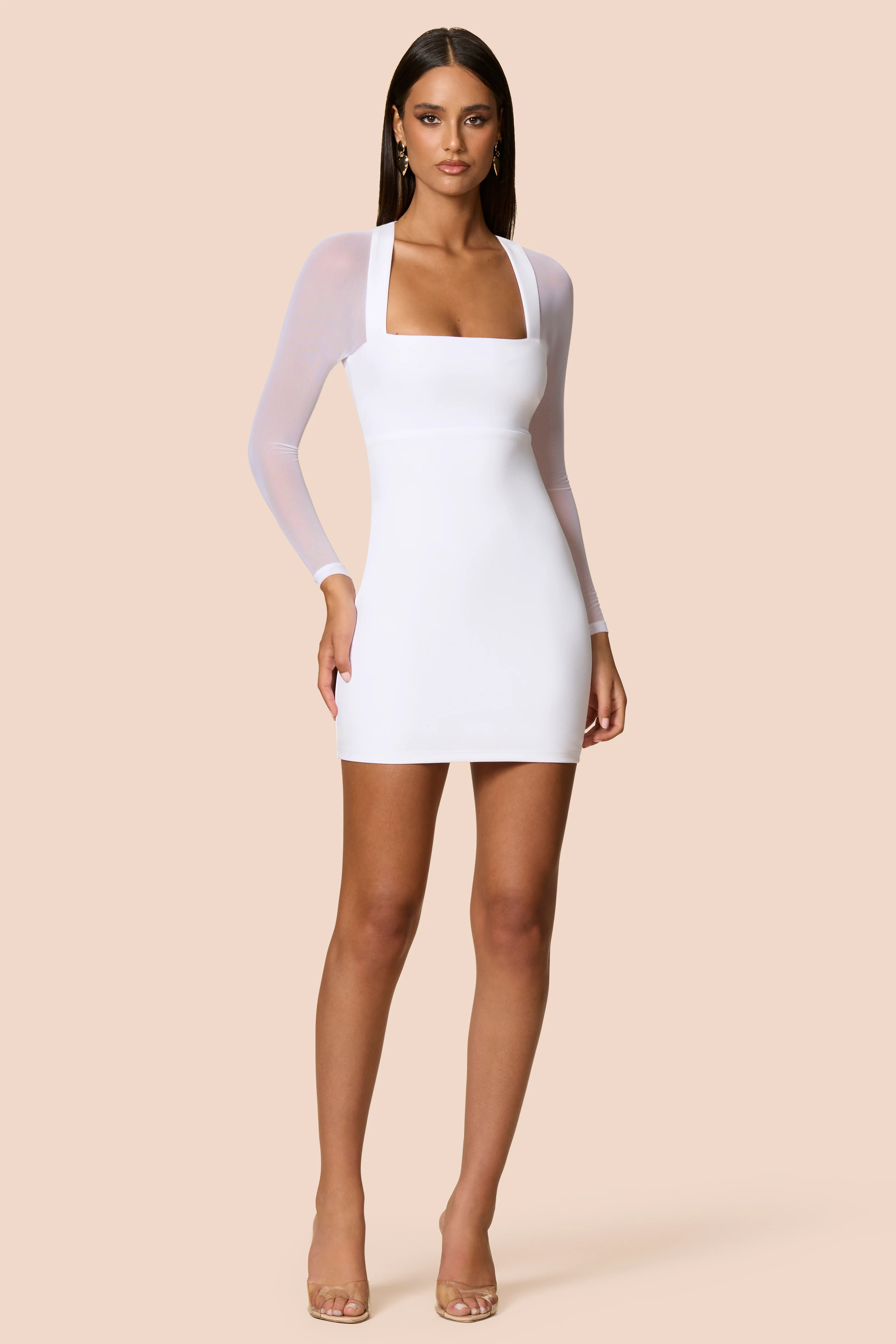 Nookie Amore Mini Dress -  Ivory - Image 3
