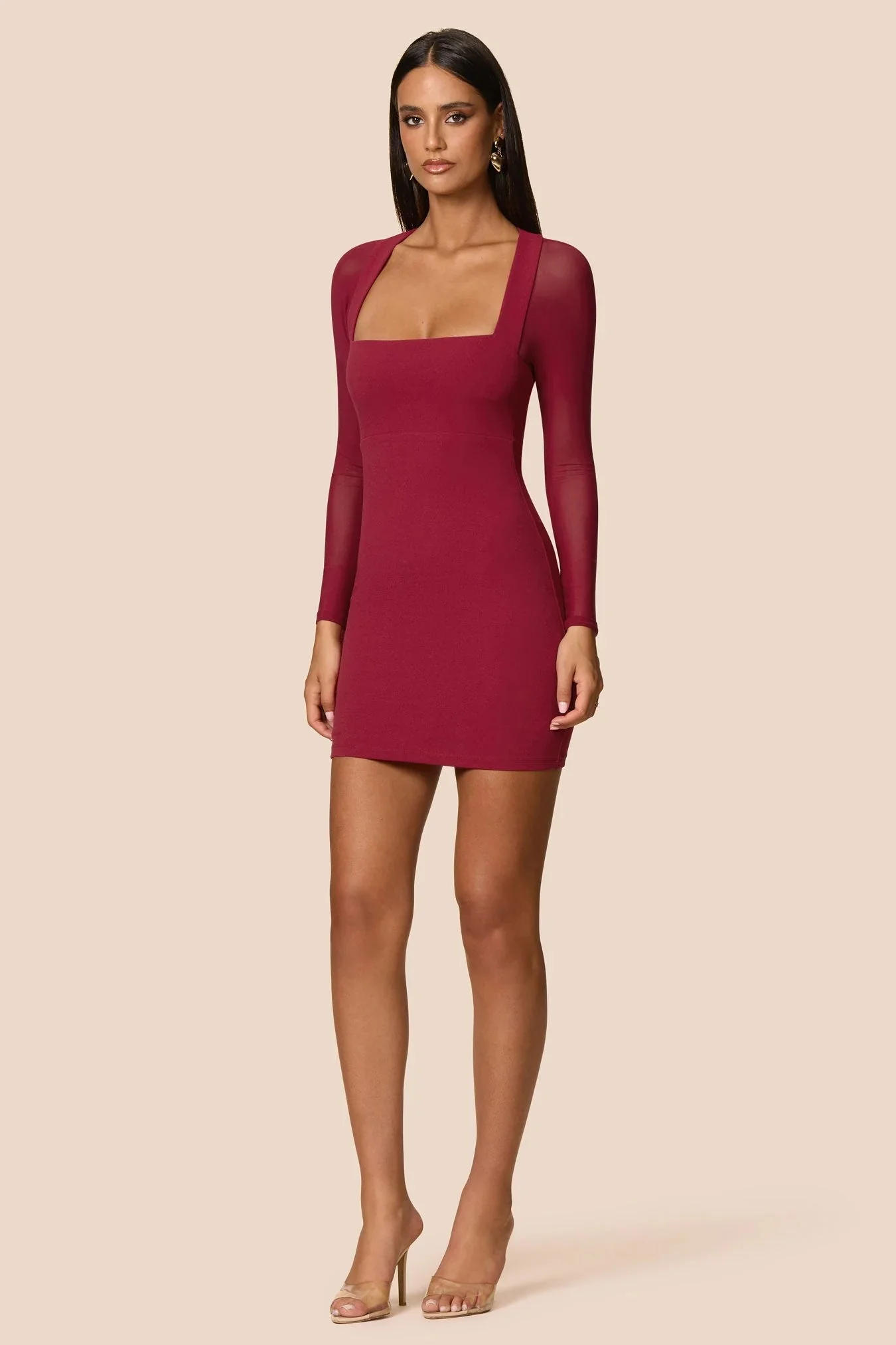 Nookie Amore Mini Dress - Ruby - Image 4