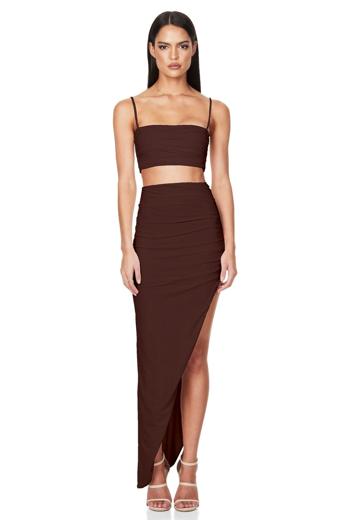 Nookie Aria Crop - Chocolate - Image 2