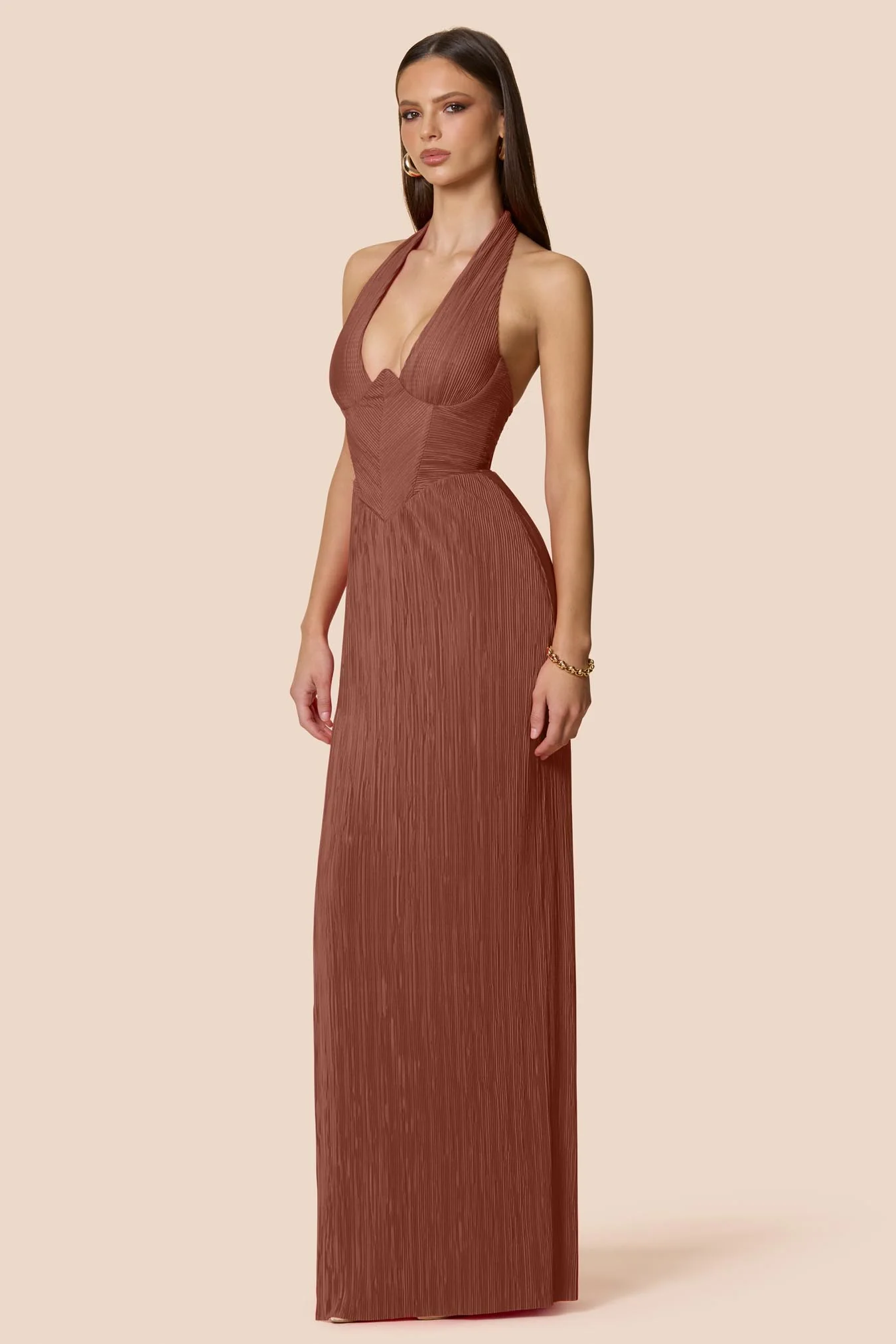 Nookie Belleza Gown - Rust - Image 3