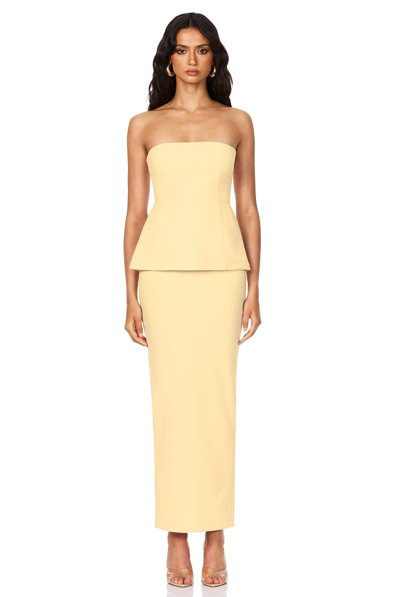 Nookie Caroline Strapless Top - Lemon - Image 2