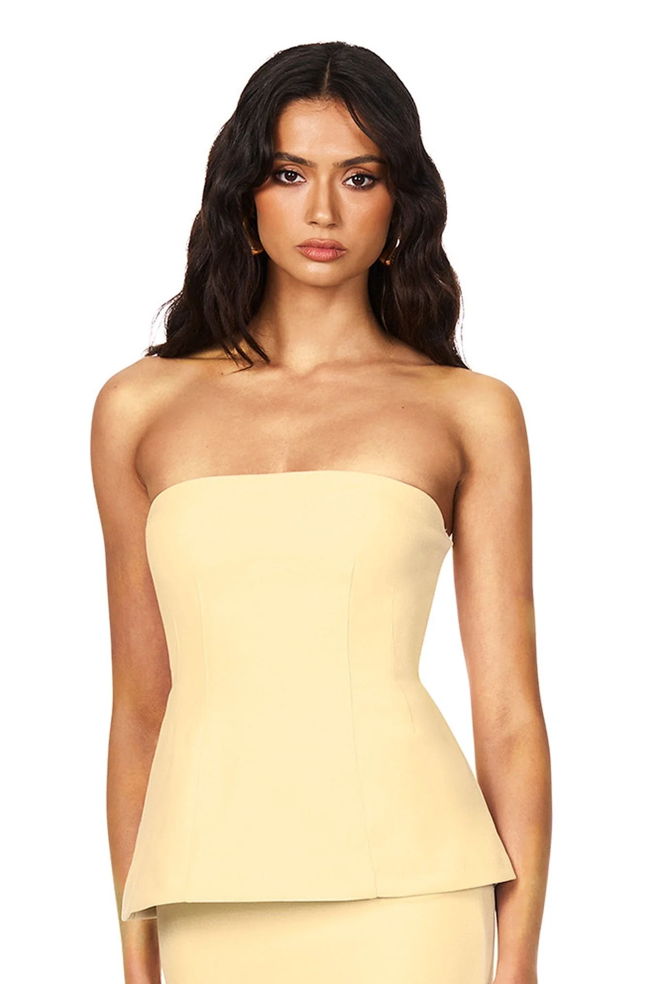 Nookie Caroline Strapless Top - Lemon - Image 3