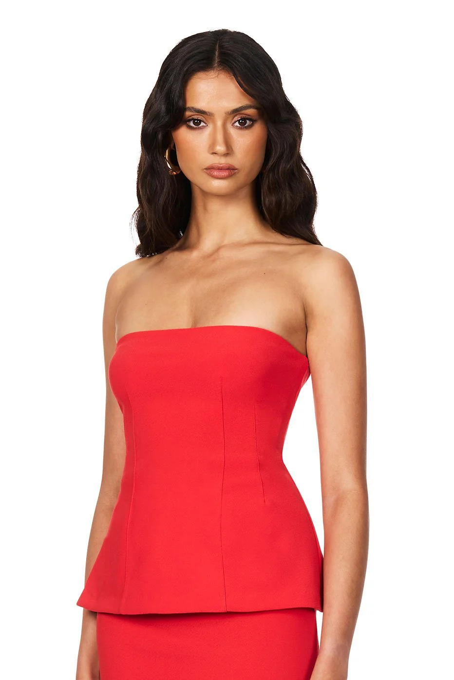 Nookie Caroline Strapless Top - Red - Image 3